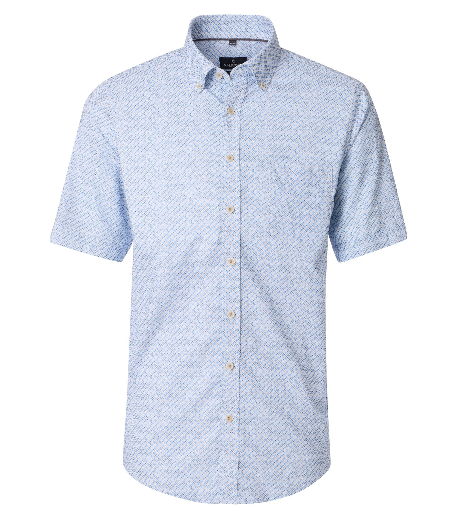 Casa Moda Herren Hemden kurz Blau