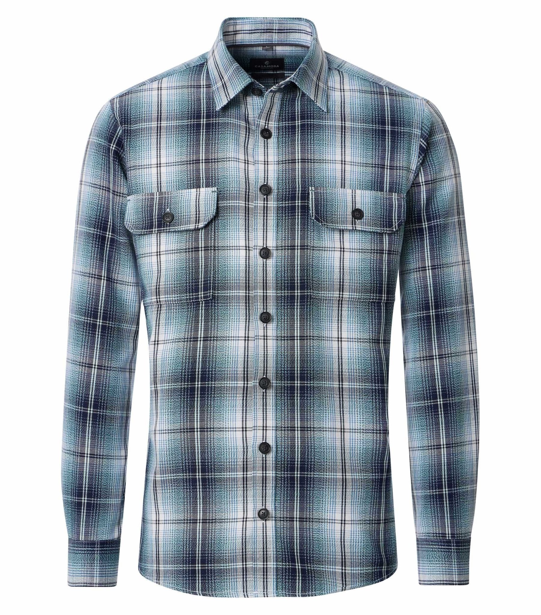 Casa Moda Herren Hemden Aqua Bis Pe
