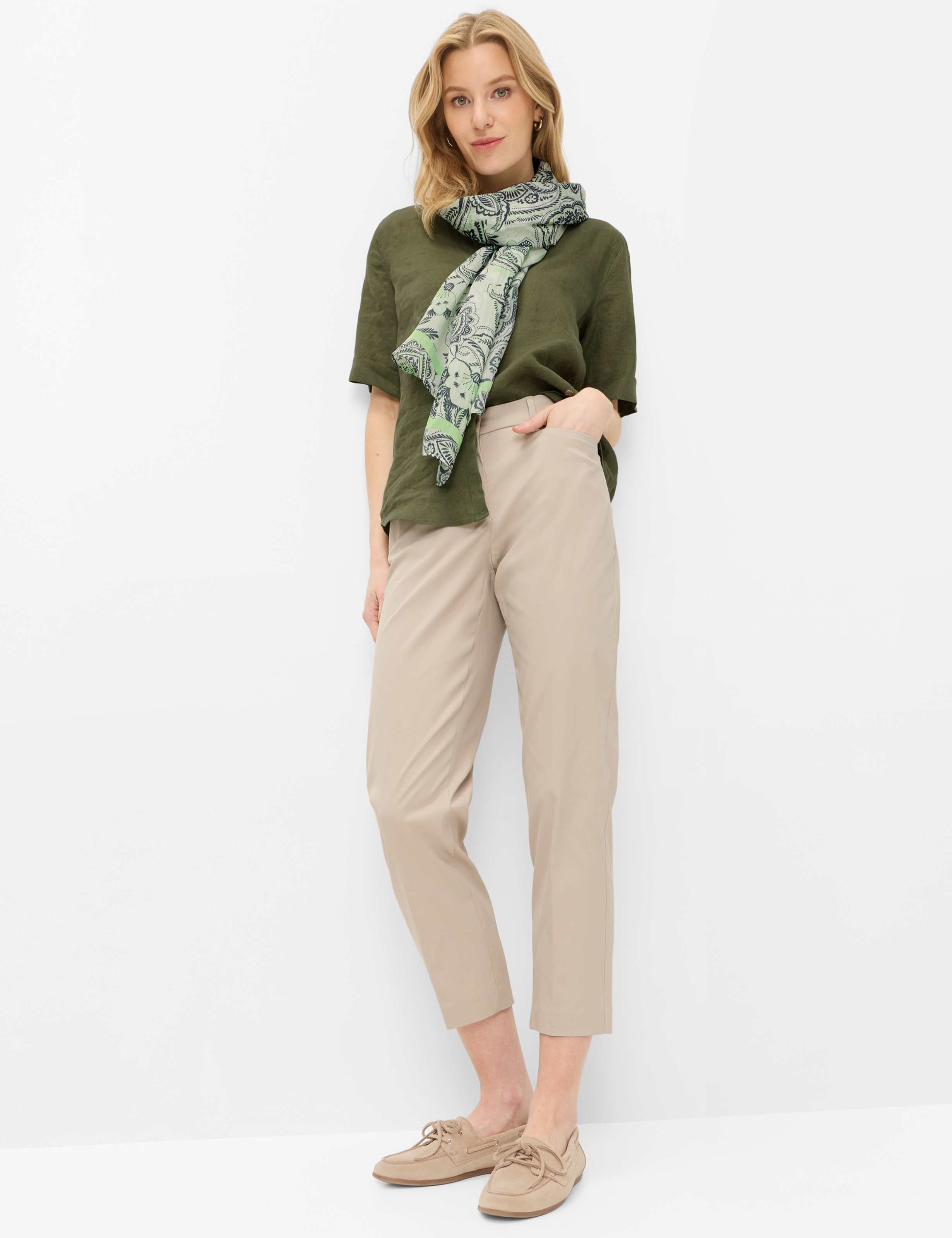 Brax Damen Hosen Soft Greige