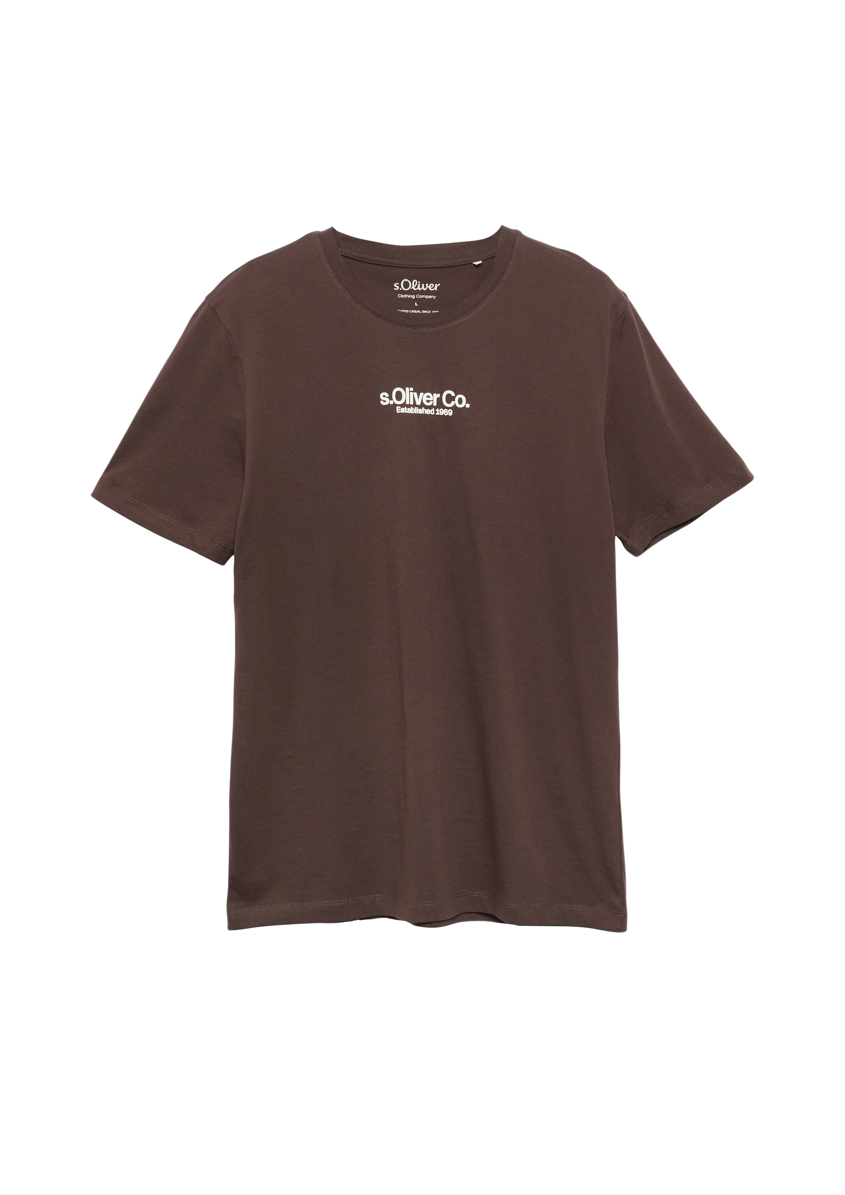 S. Oliver red Herren T-Shirts kurz Brown