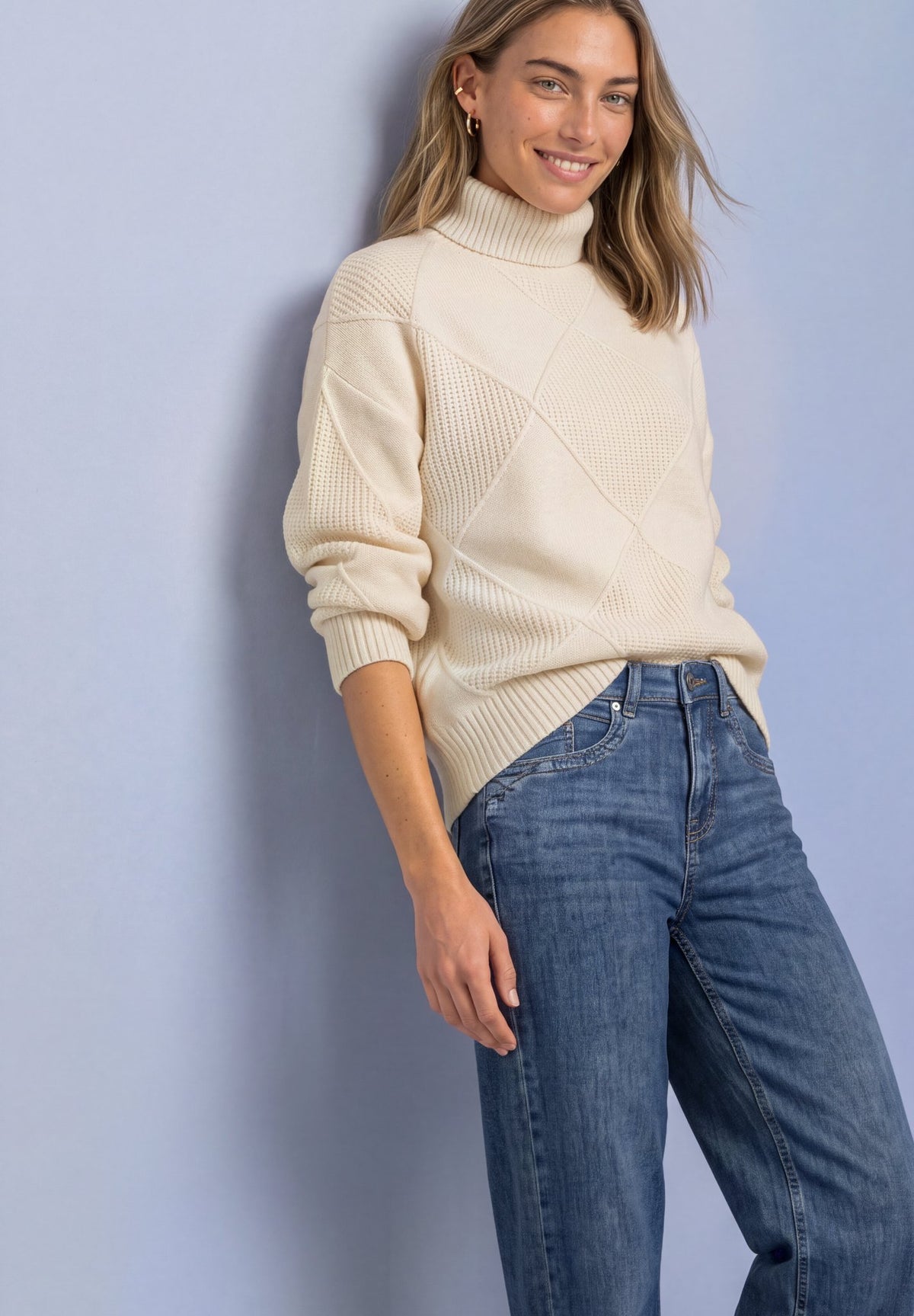 Street One Damen Pullover Pure Beig
