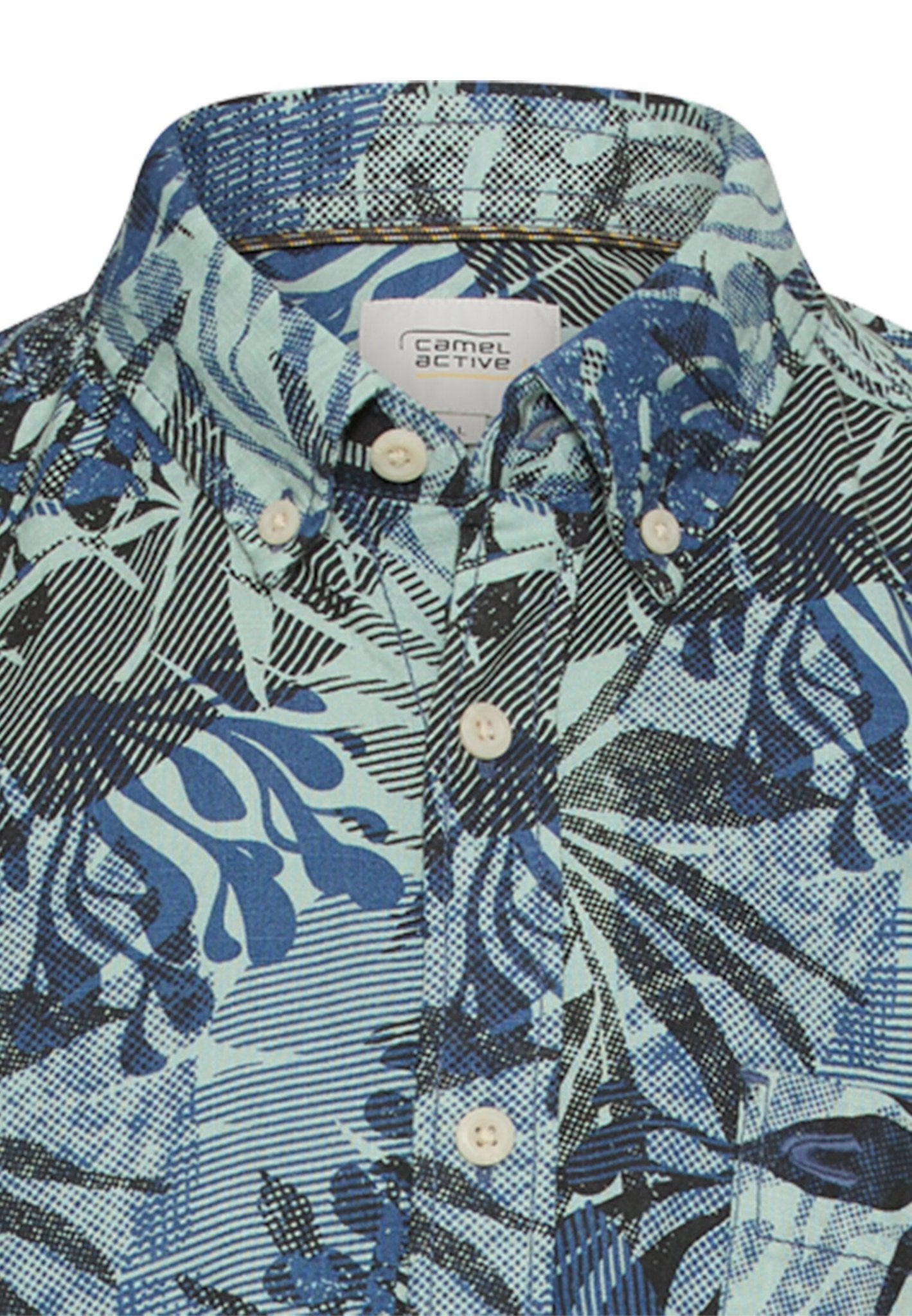 Camel active Herren Hemden kurz Indigo Blue
