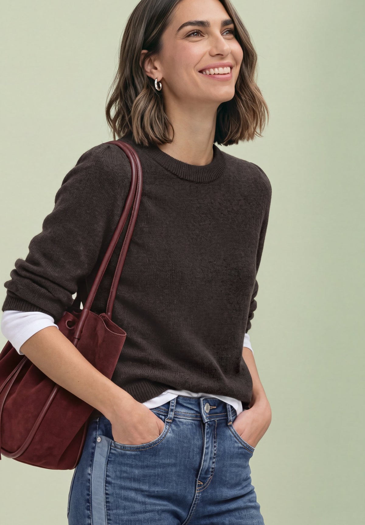 Street One Damen Pullover Black Cof