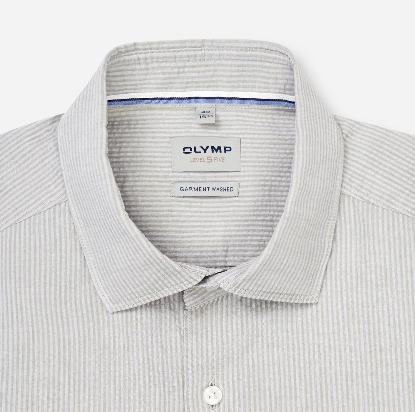 Olymp Herren Hemden lang Oliv
