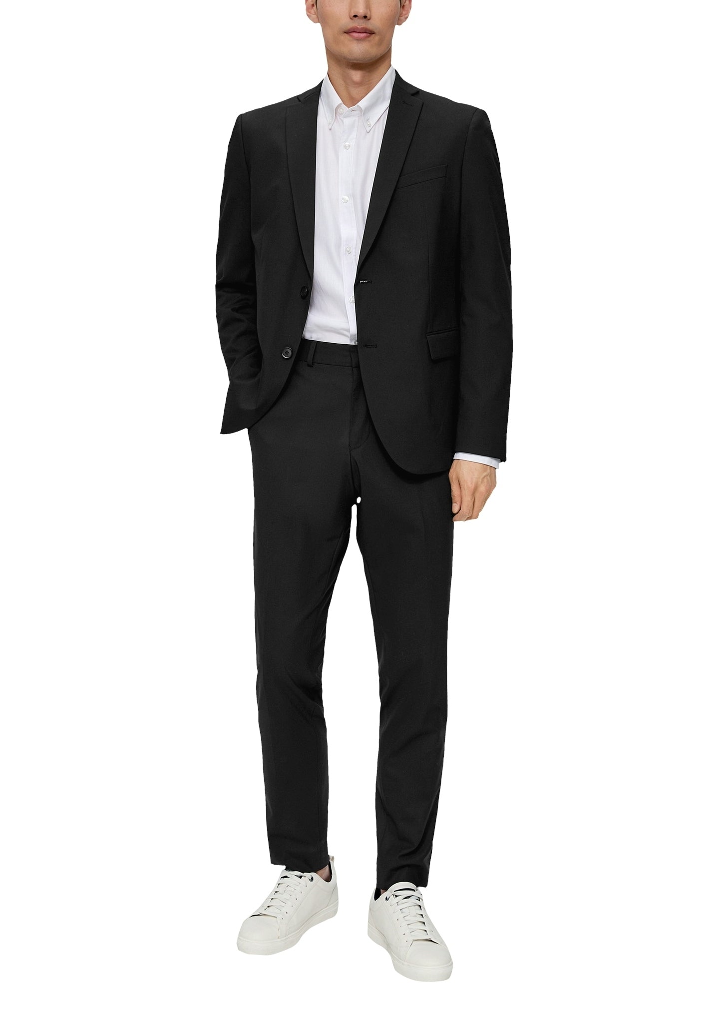 S. Oliver black Herren Sakkos Grey/Black