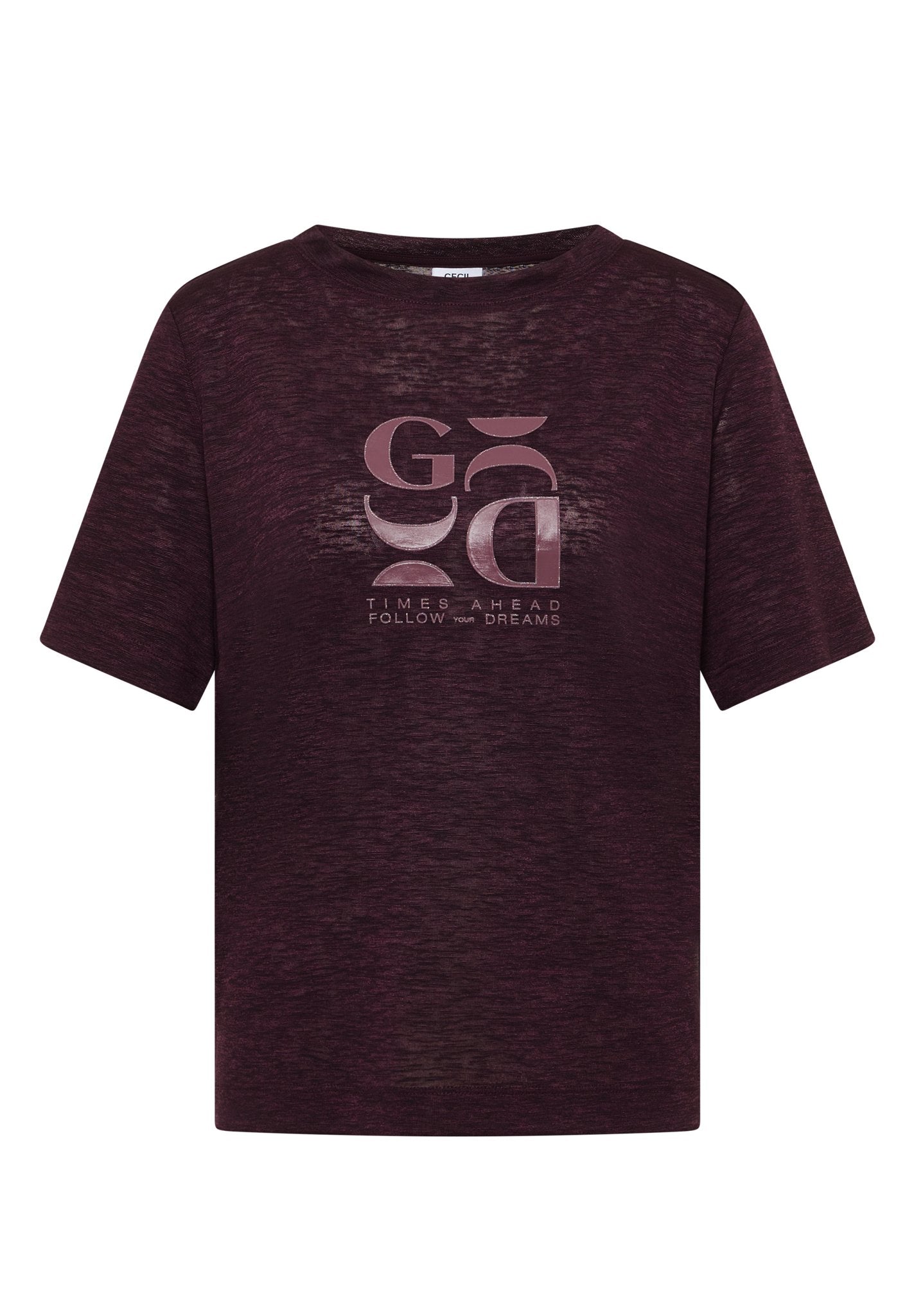 Cecil Damen T-Shirts Rich Burg