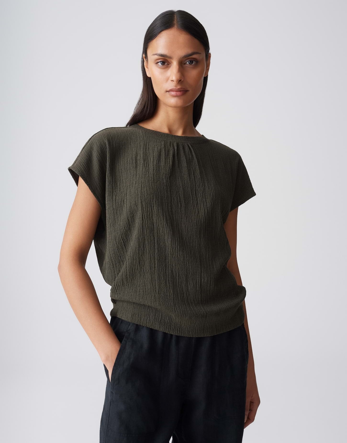 Opus Damen T-Shirts Deep Green