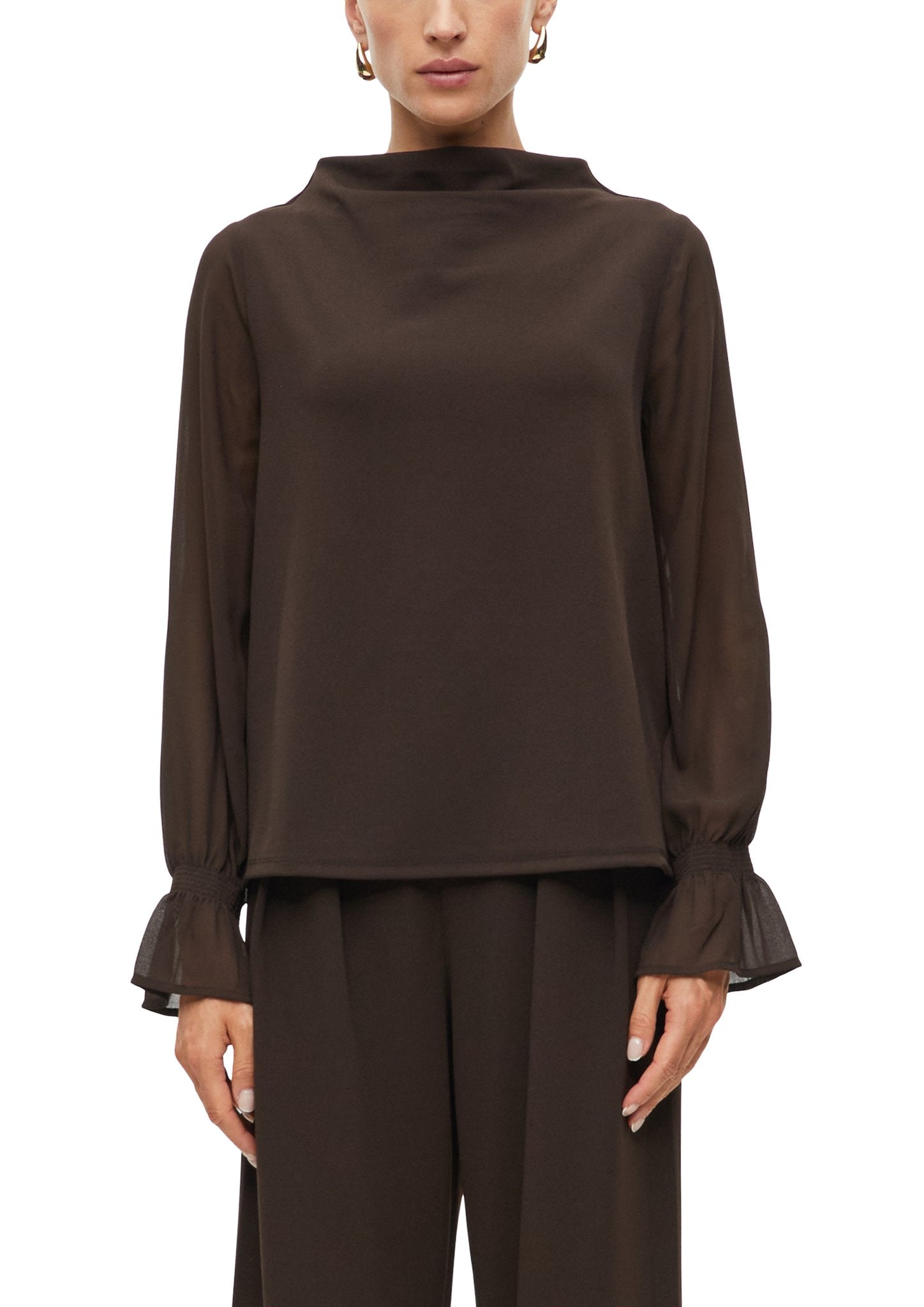 S. Oliver black Damen T-Shirts Brown