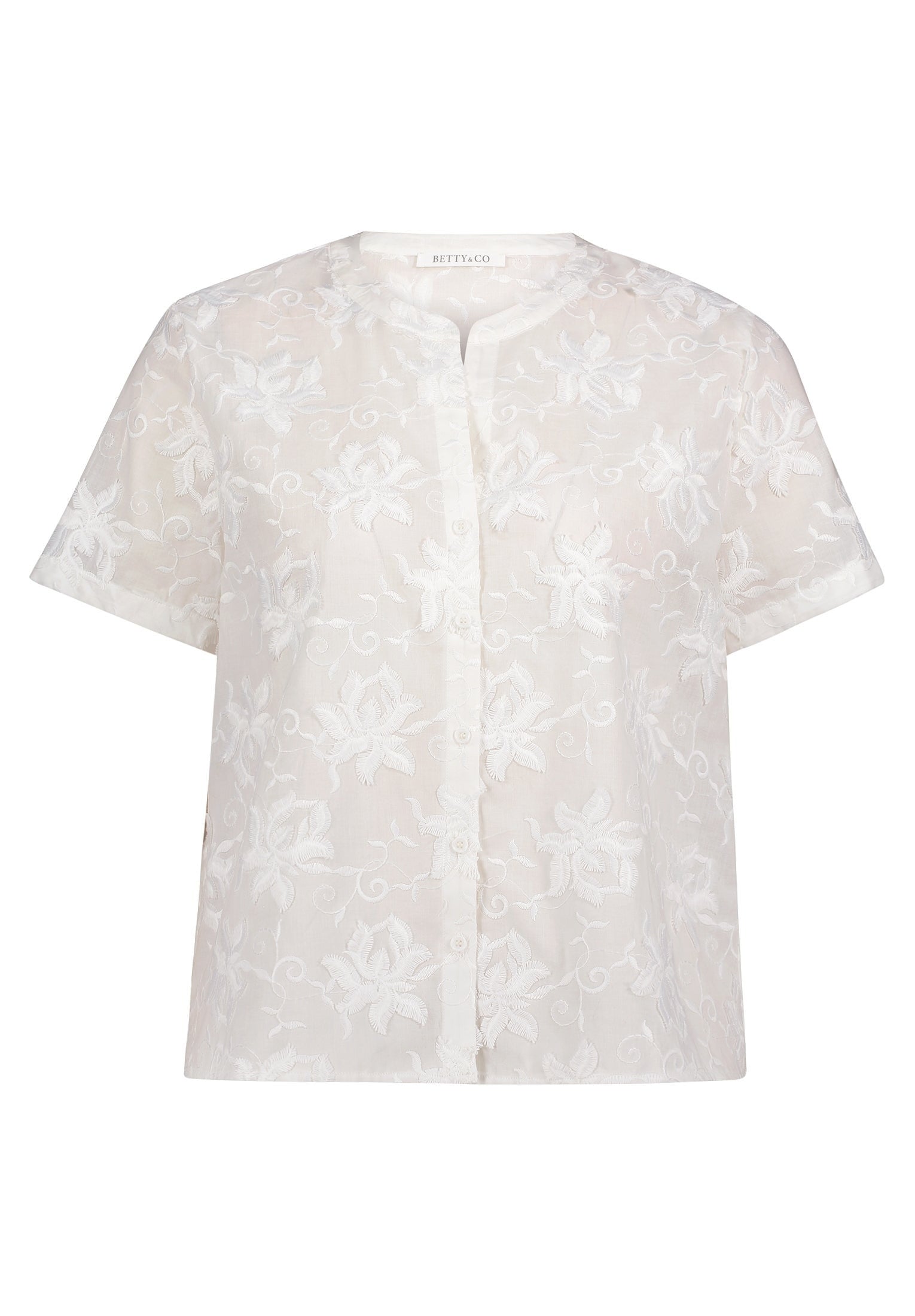 Betty & Co Damen Blusen kurz Bright White