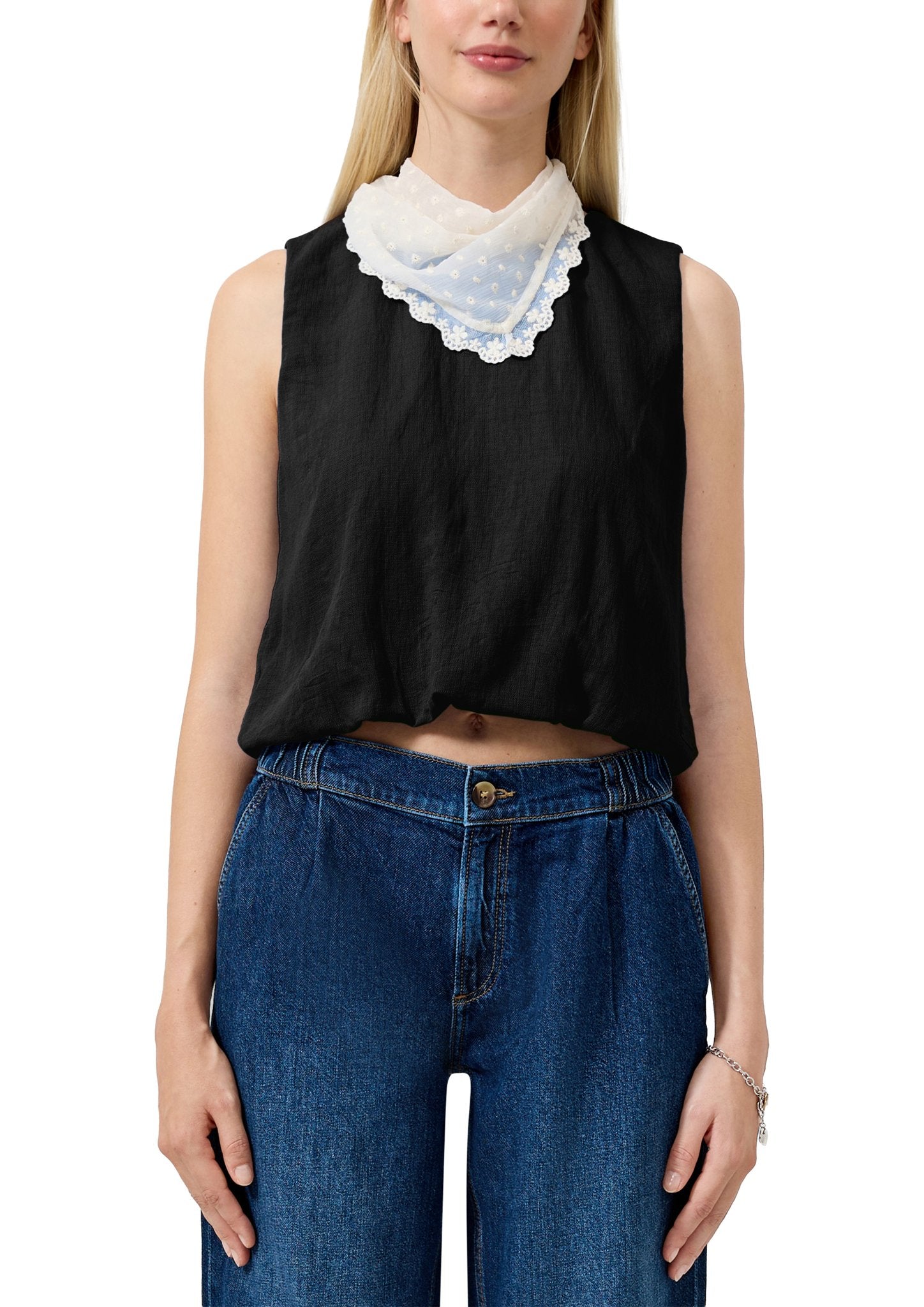 QS by S.Oliver Damen Blusen Grey/Black