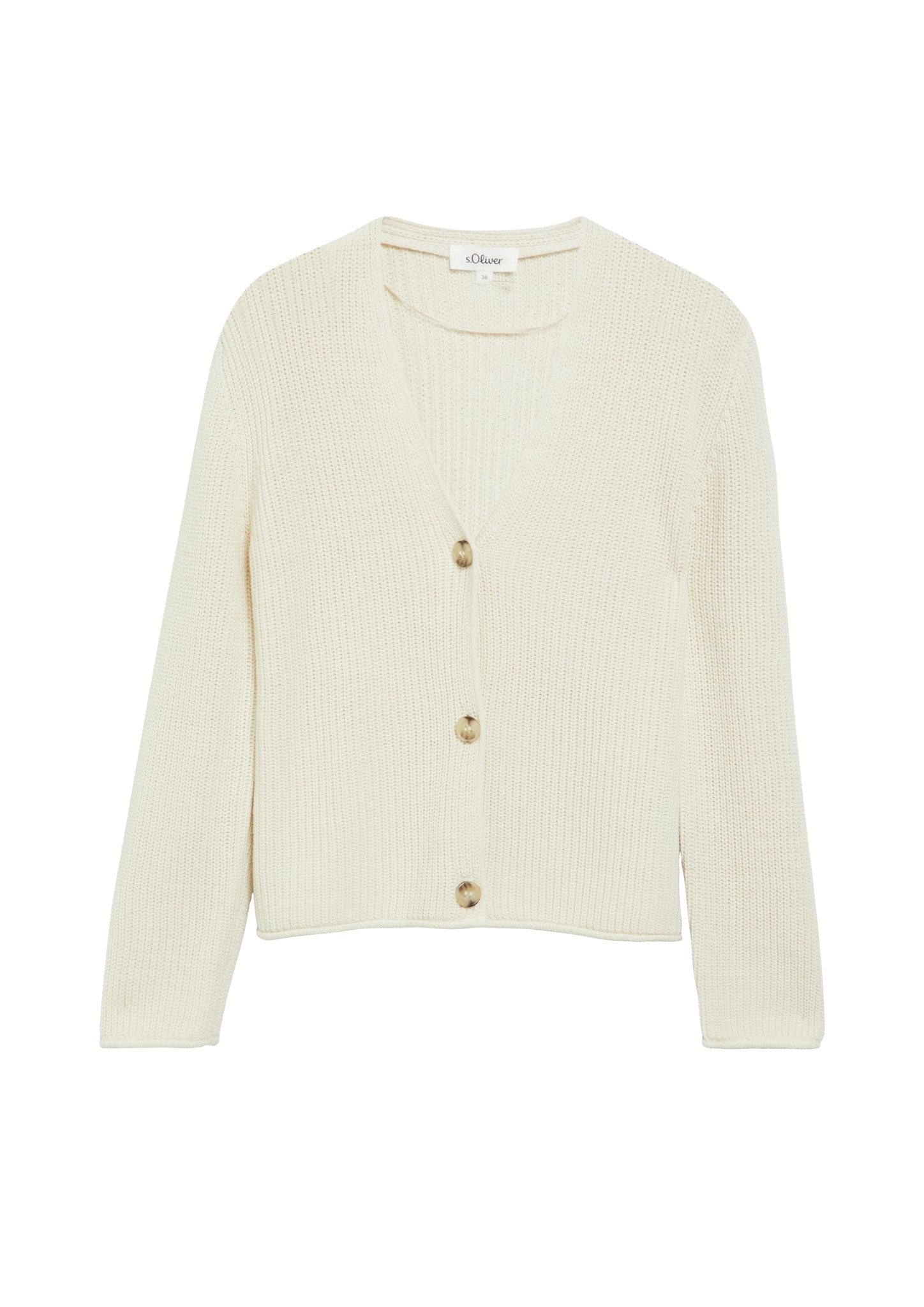 S. Oliver red Damen Strickjacken White