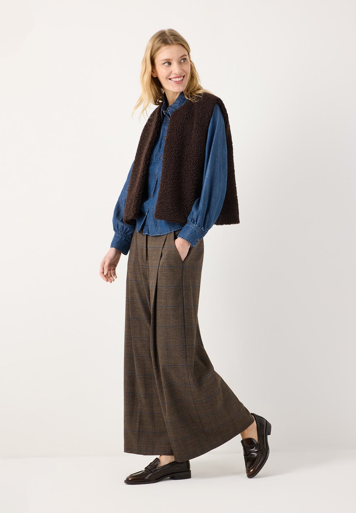 More & More Damen Blusen Middle Blu