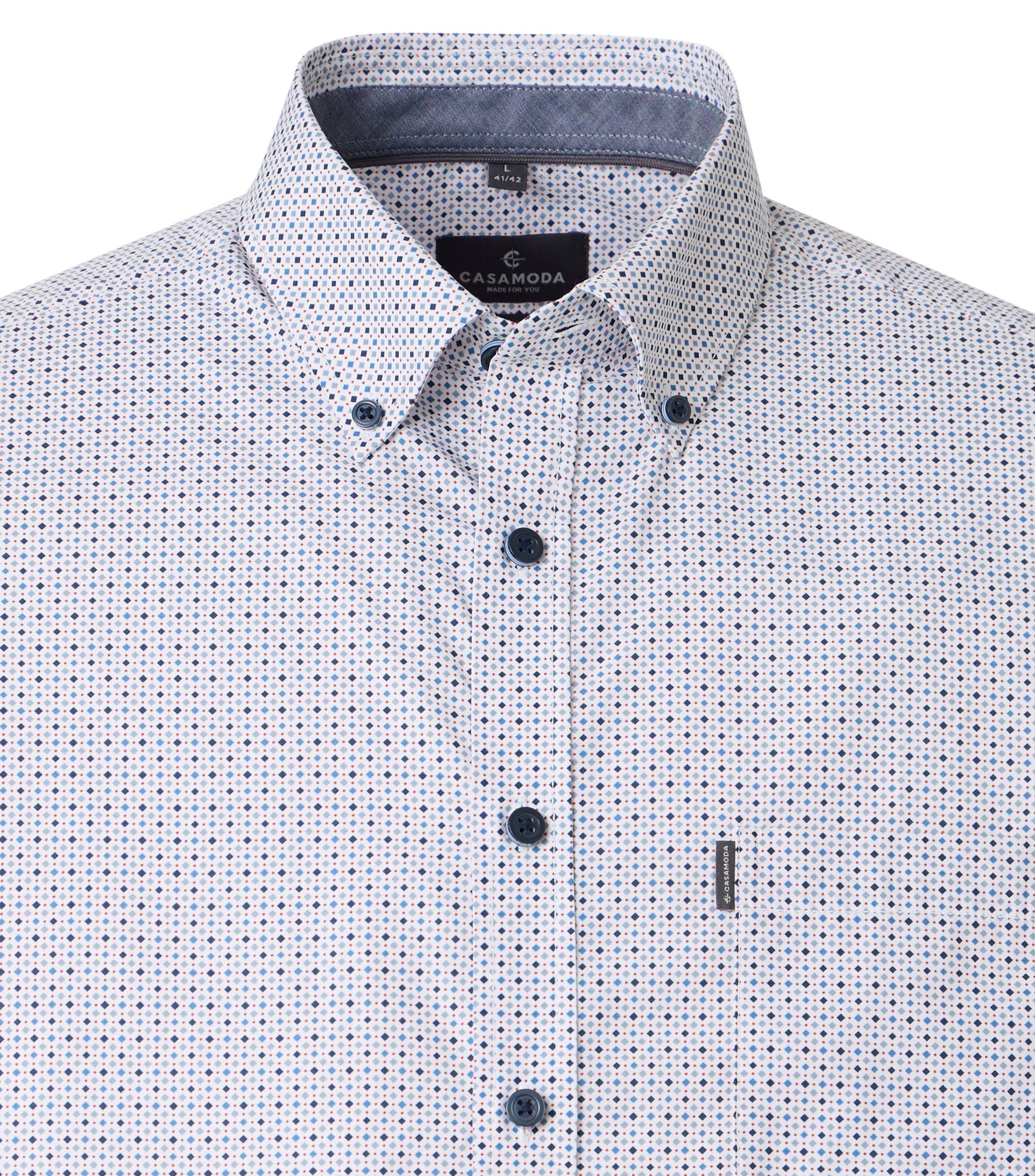 Casa Moda Herren Hemden kurz Blau
