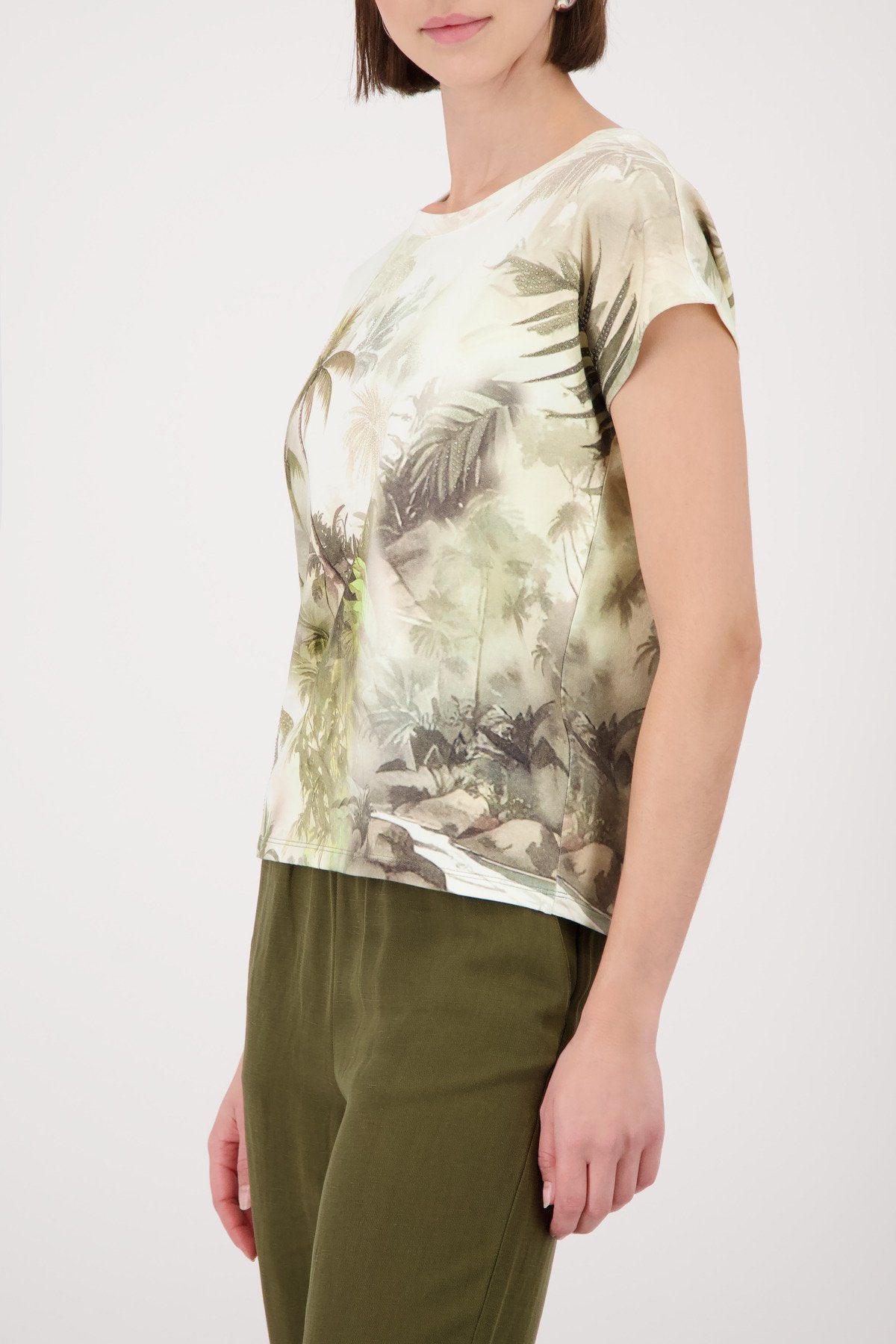 Monari Damen T-Shirts Olive Gemus
