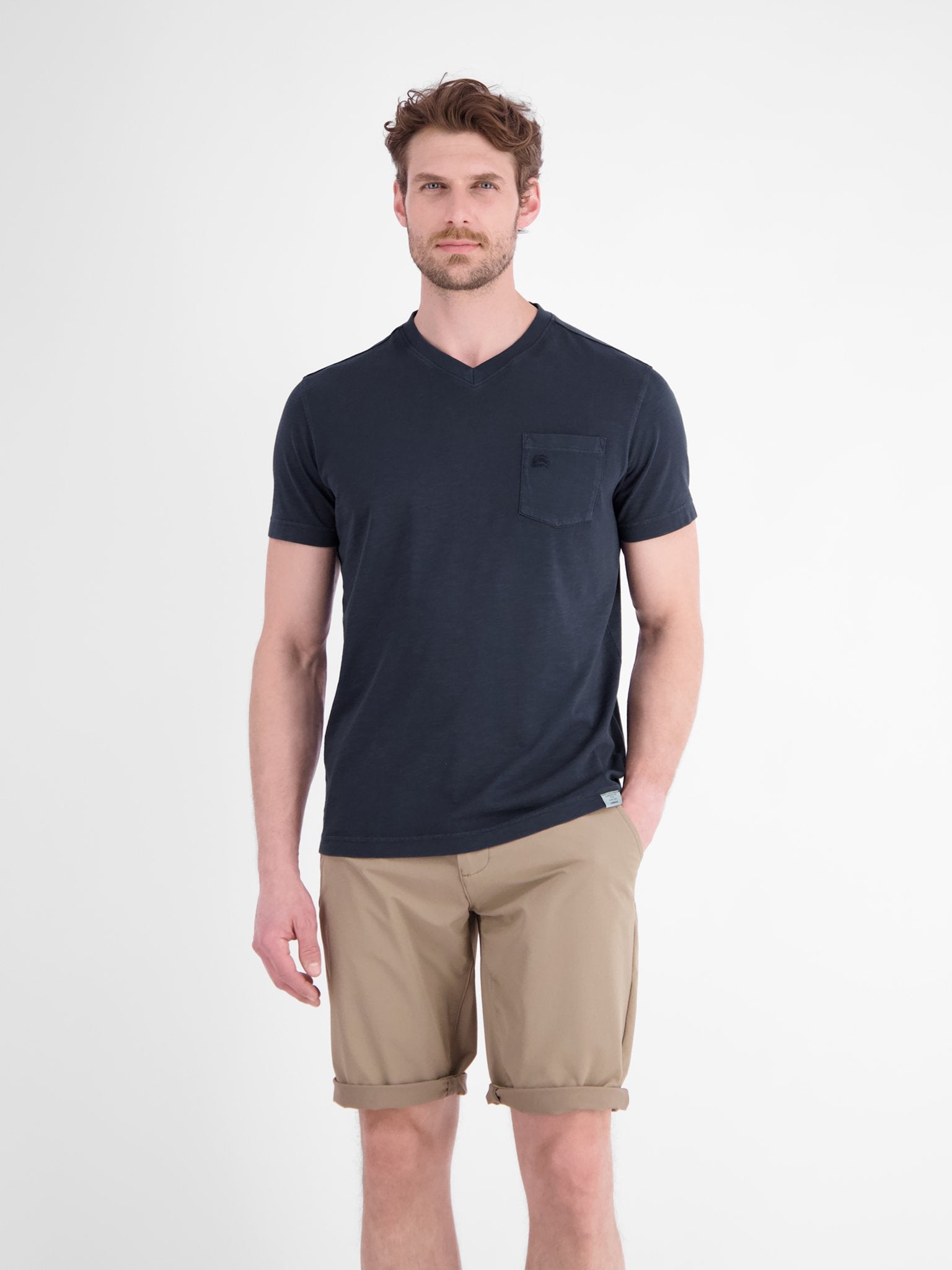 Lerros Herren T-Shirts kurz Classic Navy