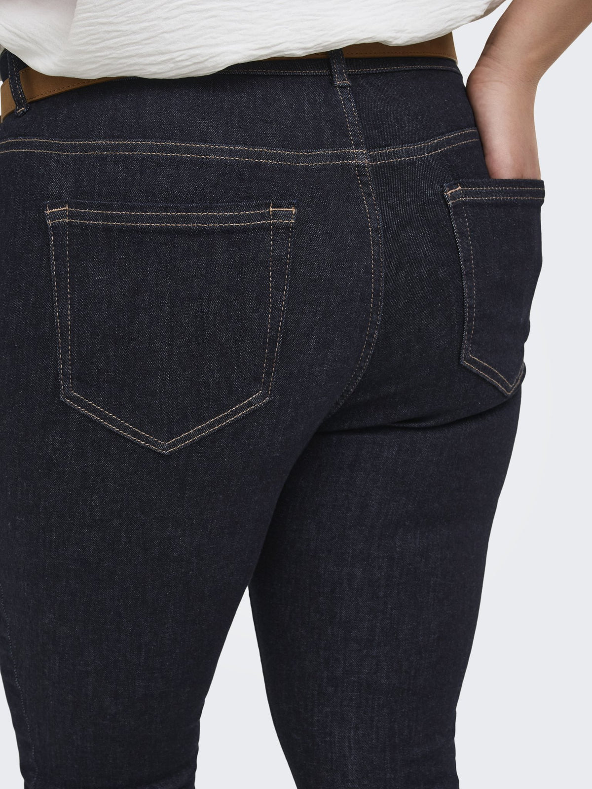 Only Carmakoma Damen Jeans Dark Blue Denim