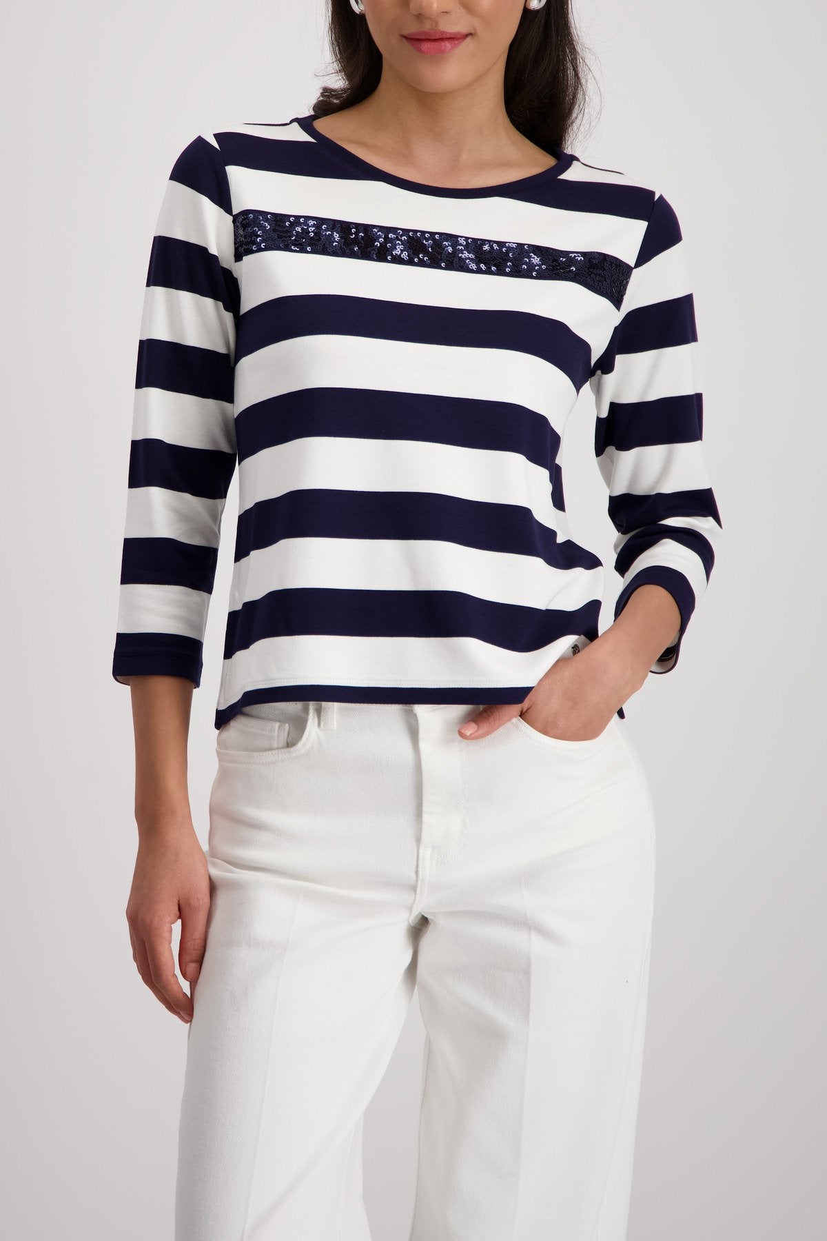 Monari Damen T-Shirts Marine Ring
