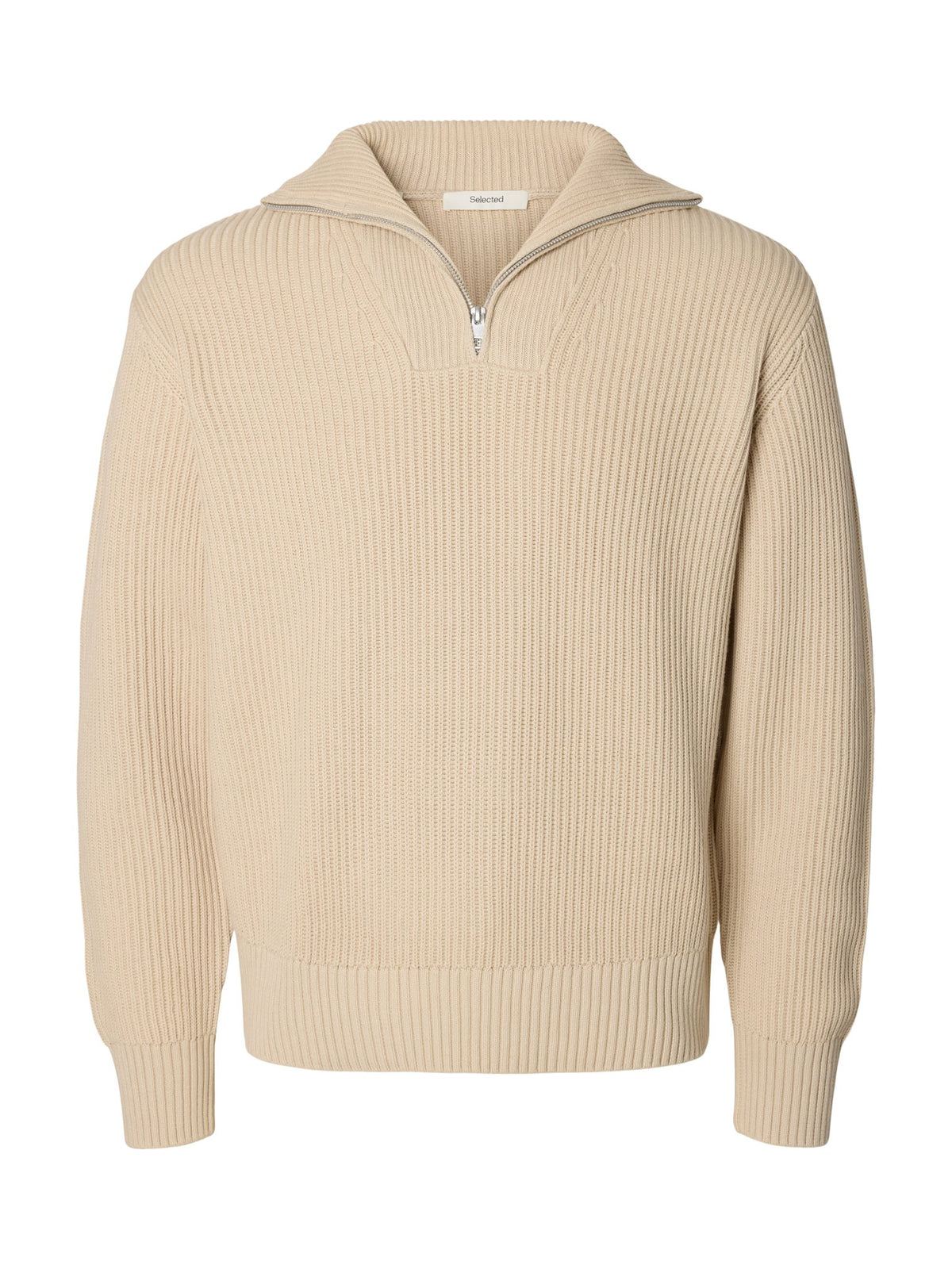 Selected homme Herren Pullover Oatmeal