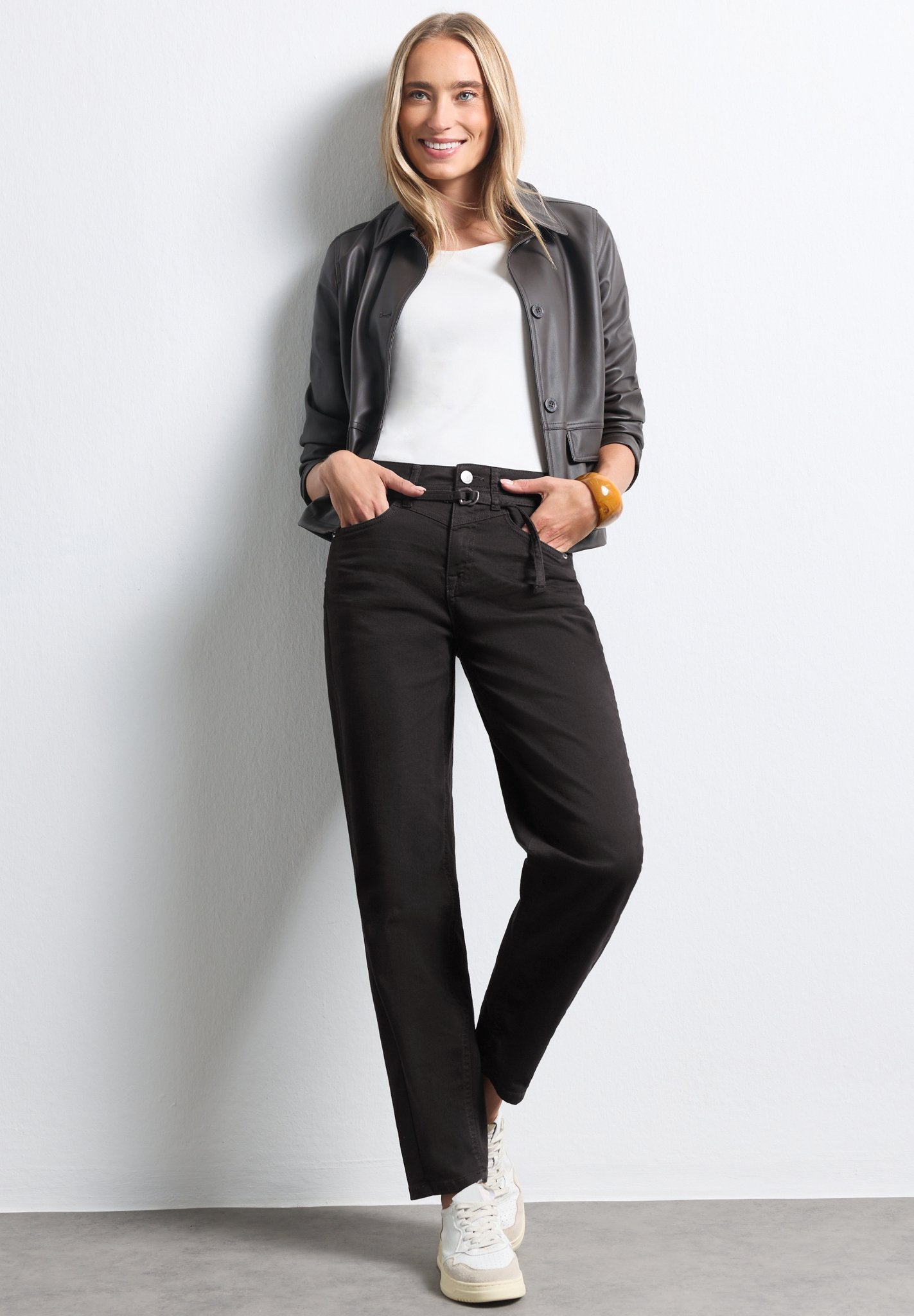 Street One Damen Hosen Brown Was