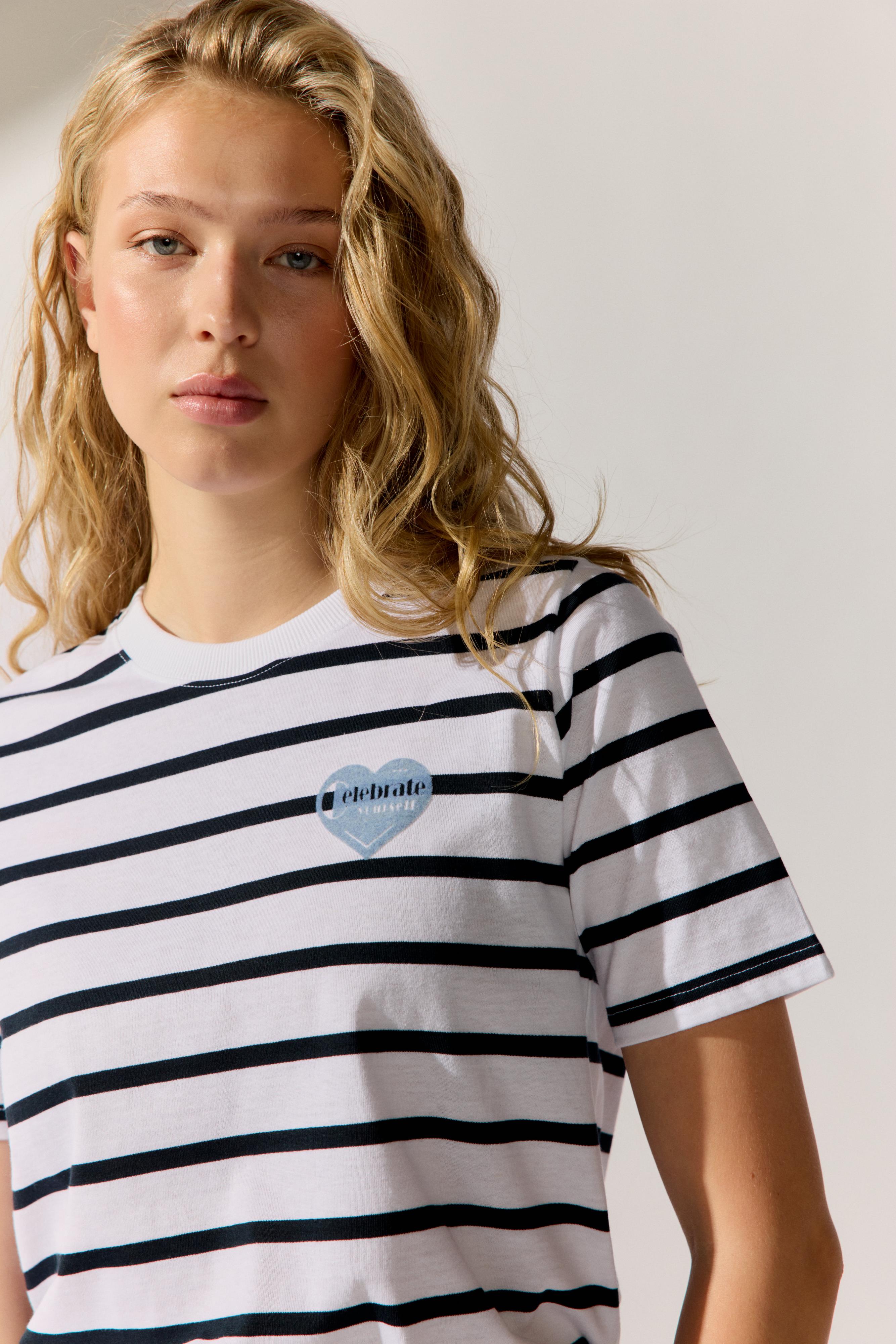 Fashion People Damen T-Shirts Night Blue Stri