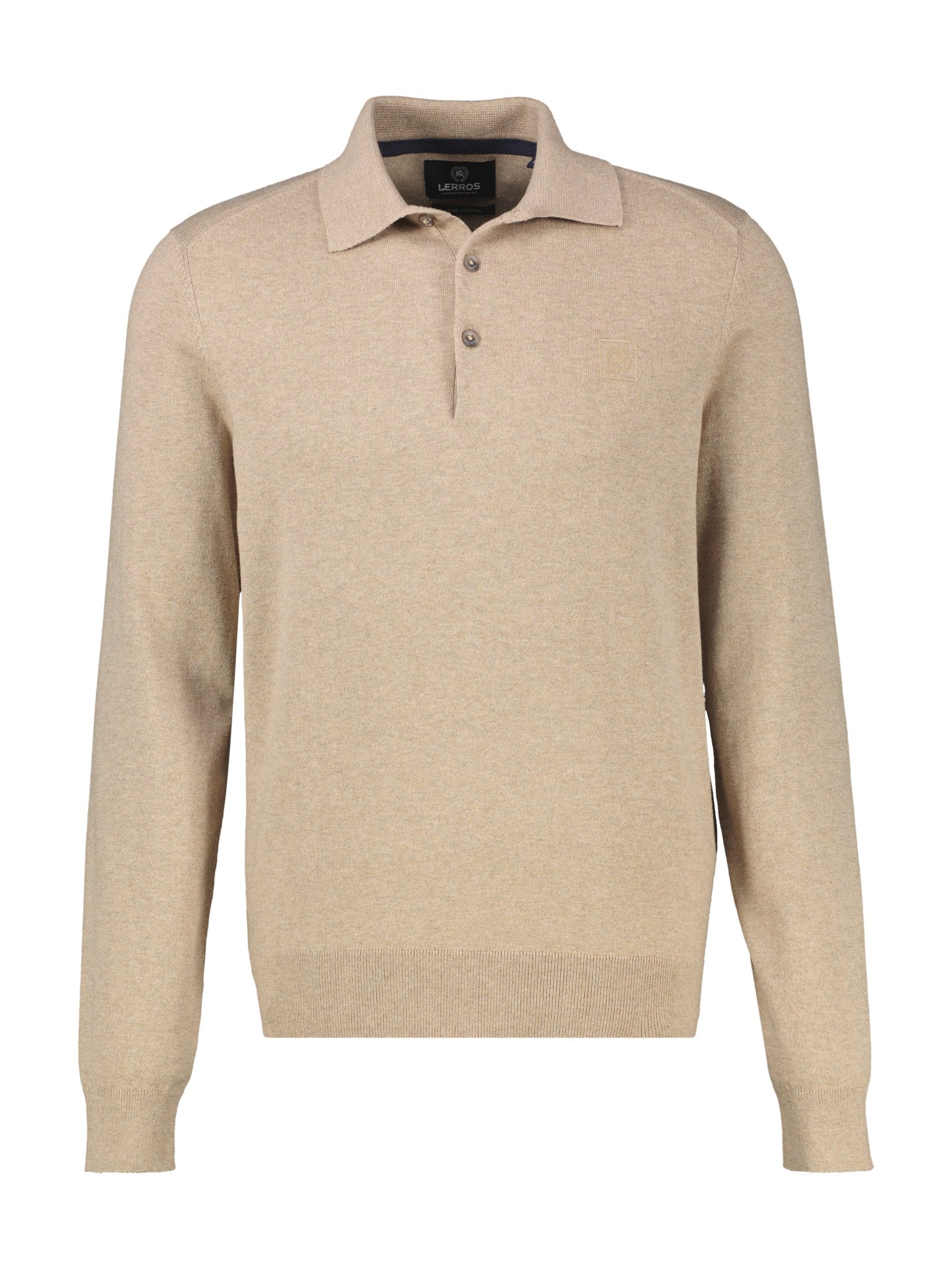 Lerros Herren Pullover Gravel Beige Me