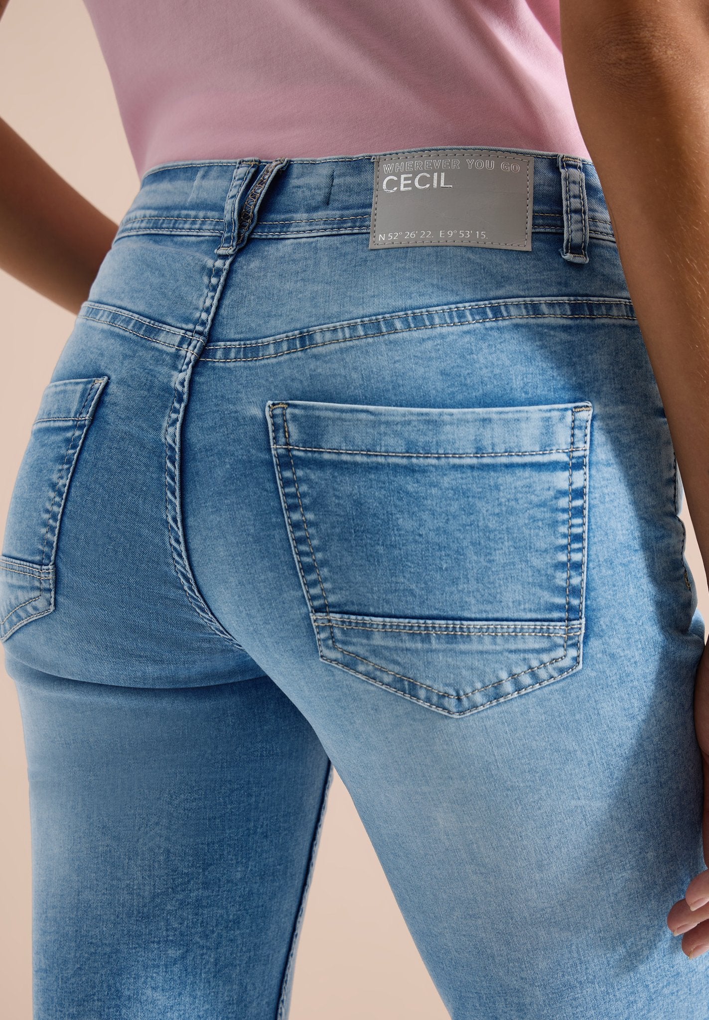 Cecil Damen Hosen Light Blu