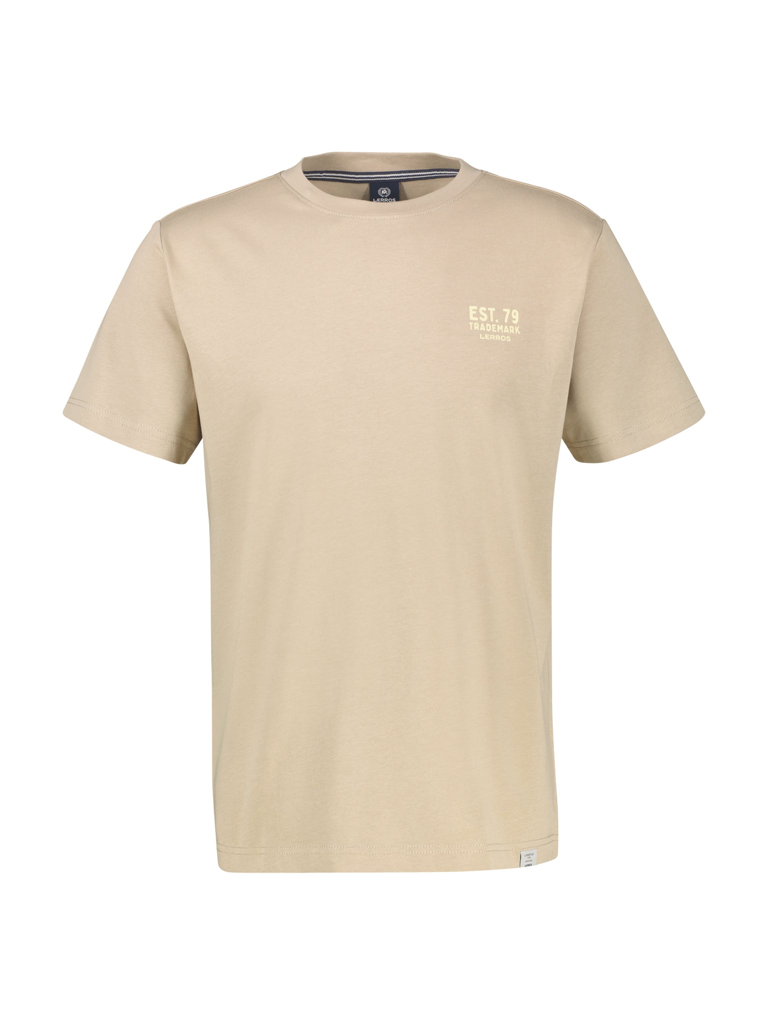 Lerros Herren T-Shirts kurz Gravel Beige