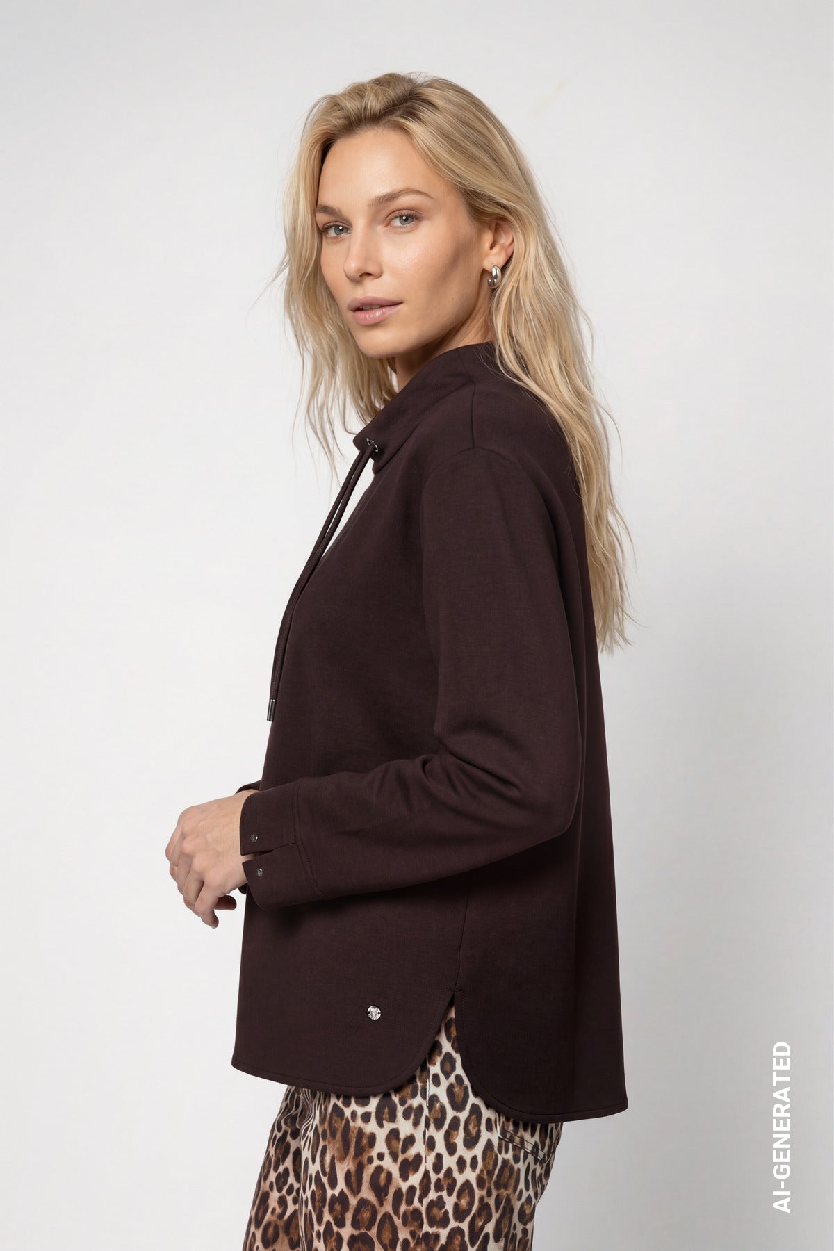Monari Damen T-Shirts Black Coffe