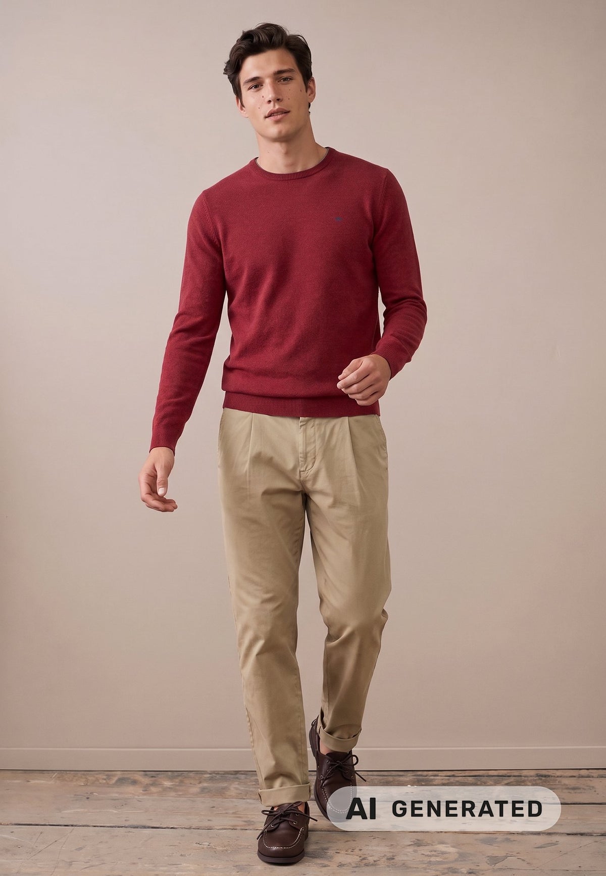Fynch-Hatton Herren Pullover Brick