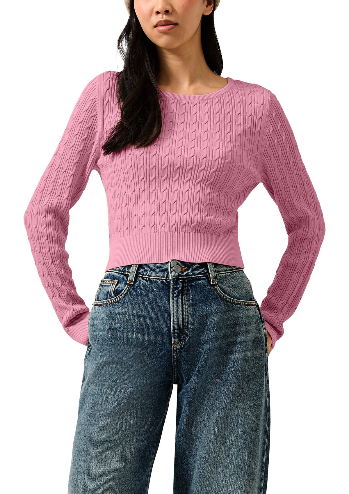 QS by S.Oliver Damen Pullover Lilac/Pink