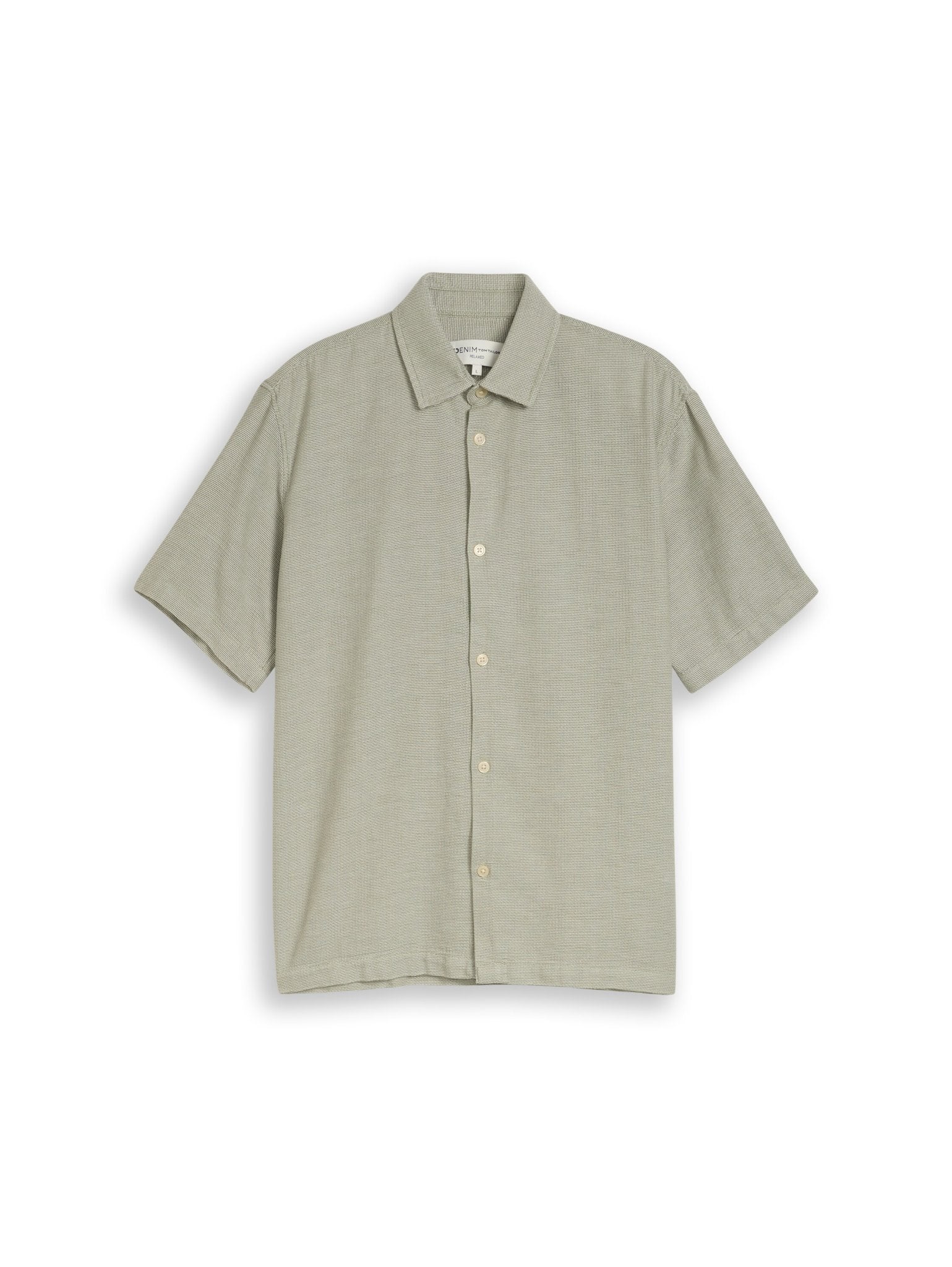 Tom Tailor denim Herren Hemden kurz Sea Spray Green
