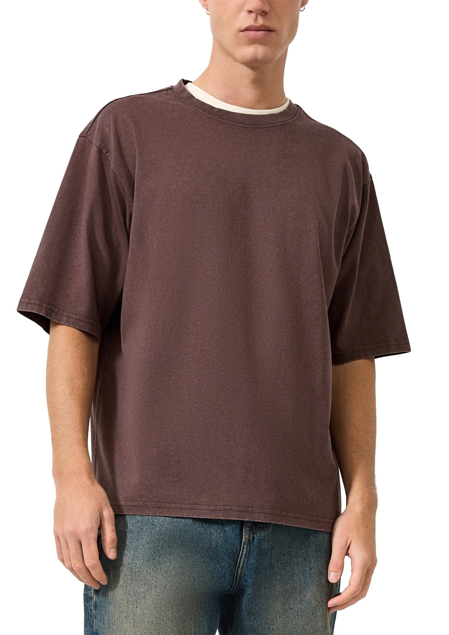 QS by S.Oliver Herren T-Shirts kurz D Brown