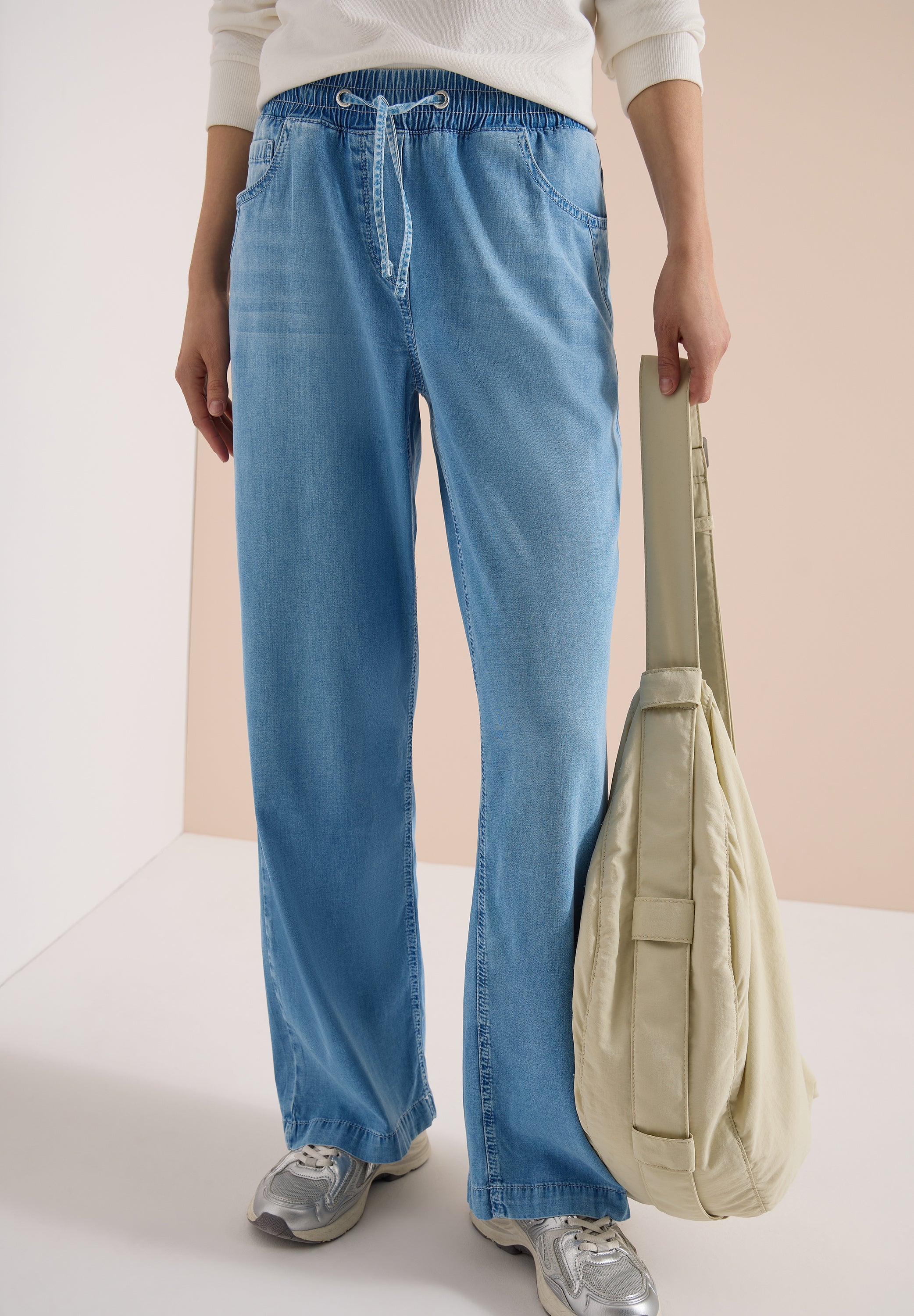 Cecil Damen Hosen Light Blu