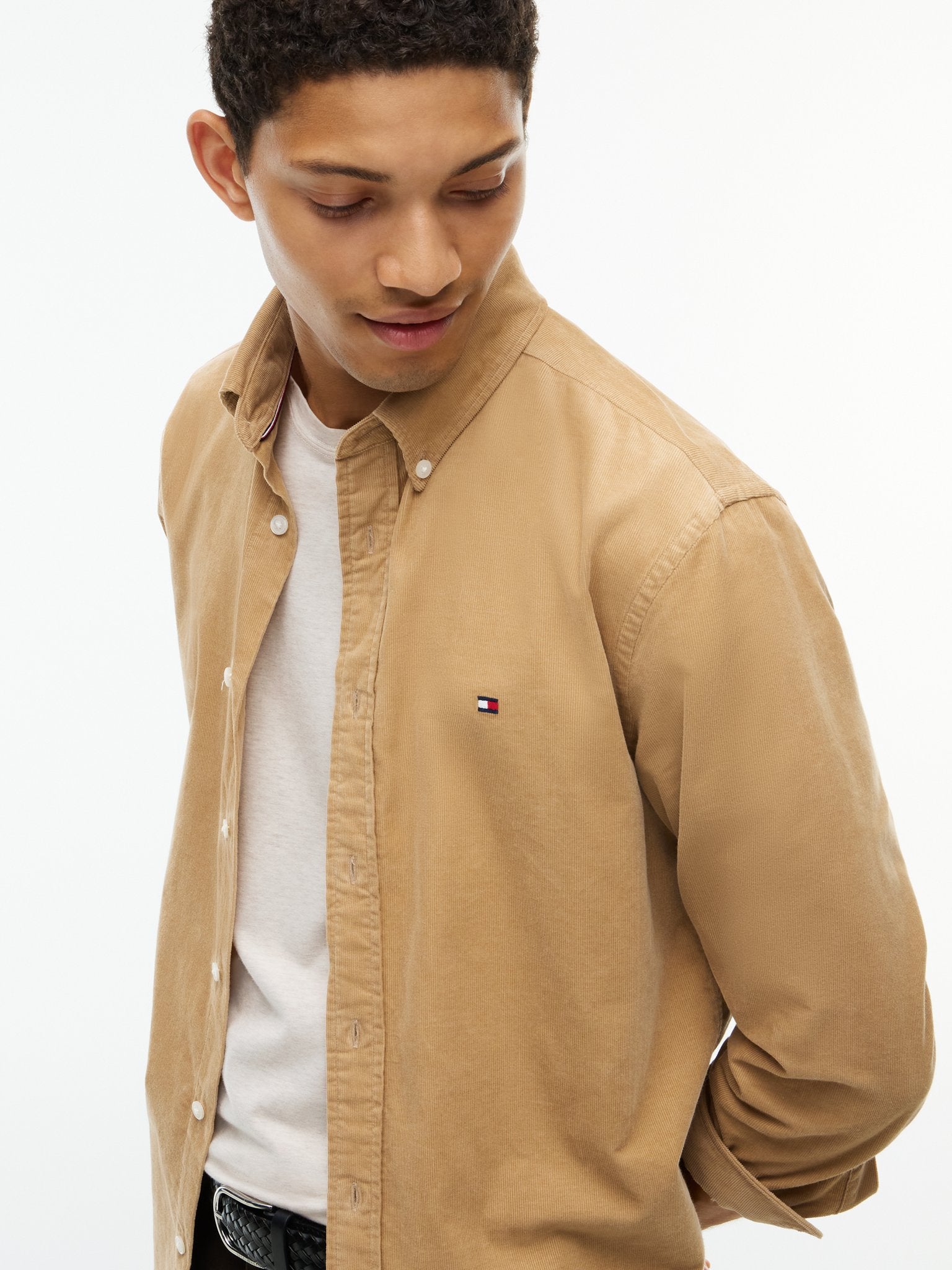 Tommy Hilfiger Herren Hemden Abs Beige