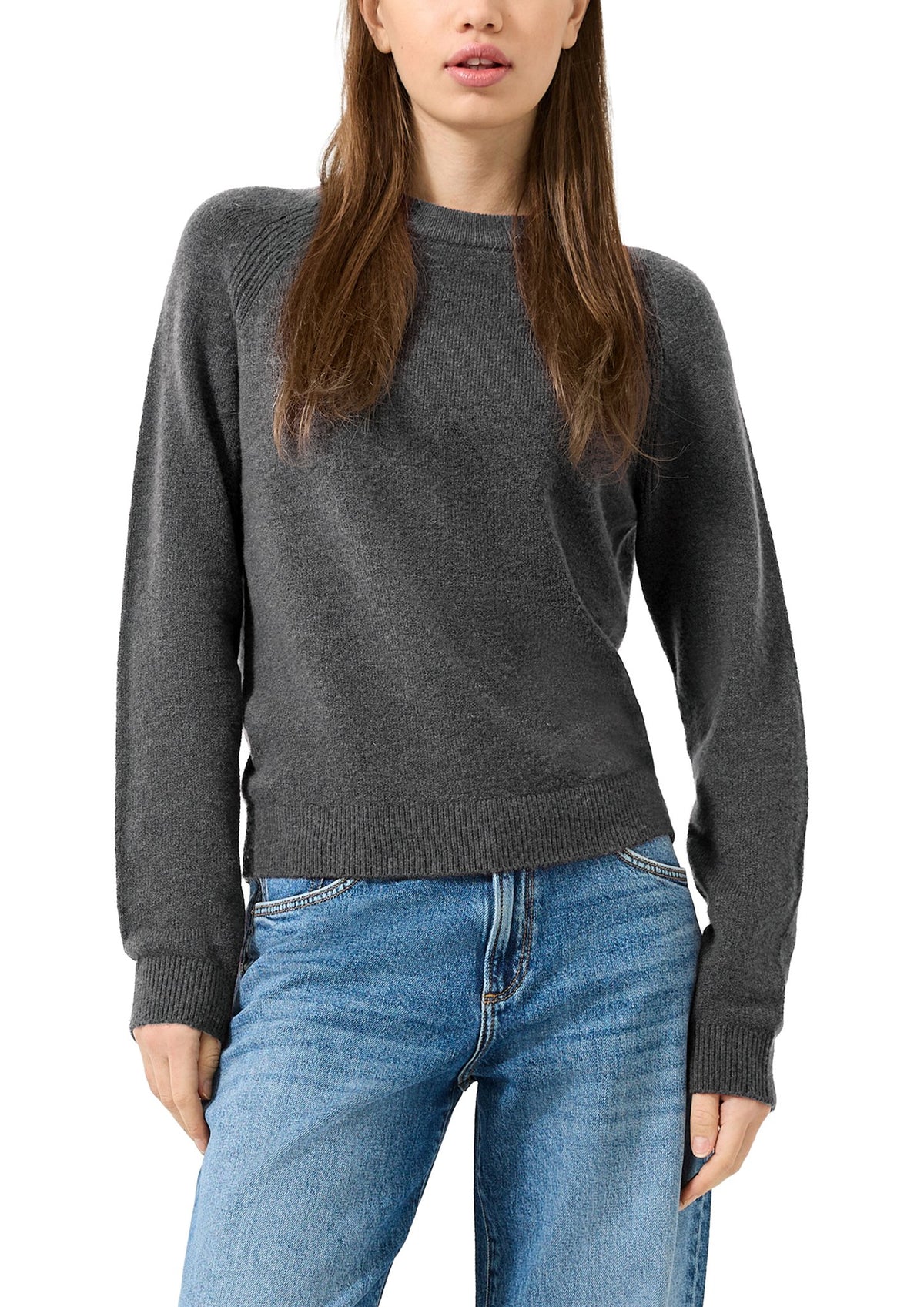 QS by S.Oliver Damen Pullover W Grey/Black