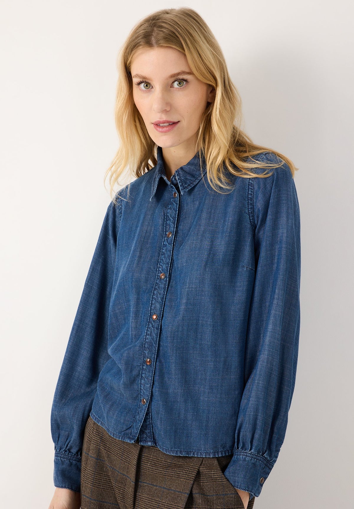 More & More Damen Blusen Middle Blu