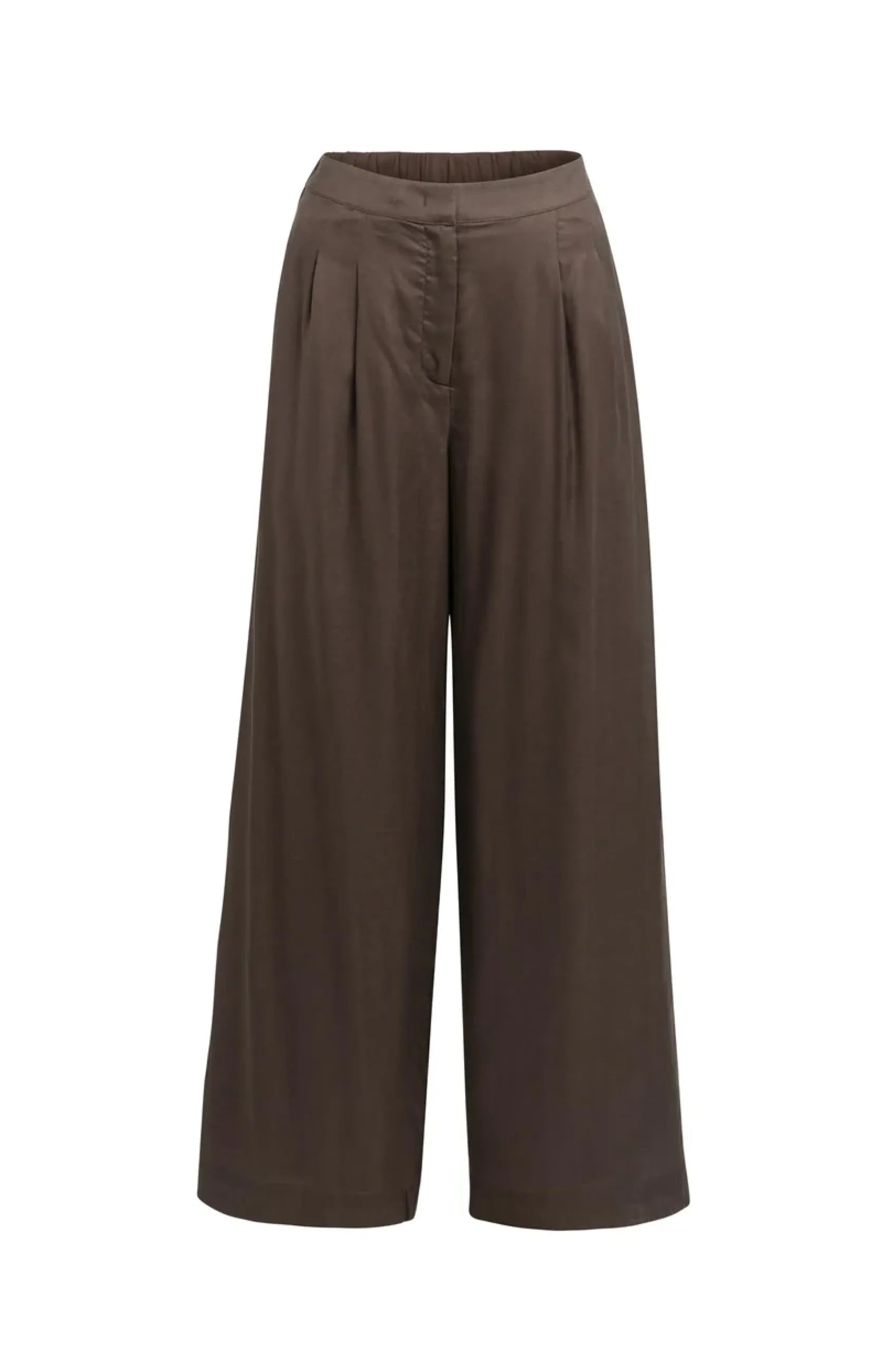 Hose mit weitem Bein und halb elastischem Bund