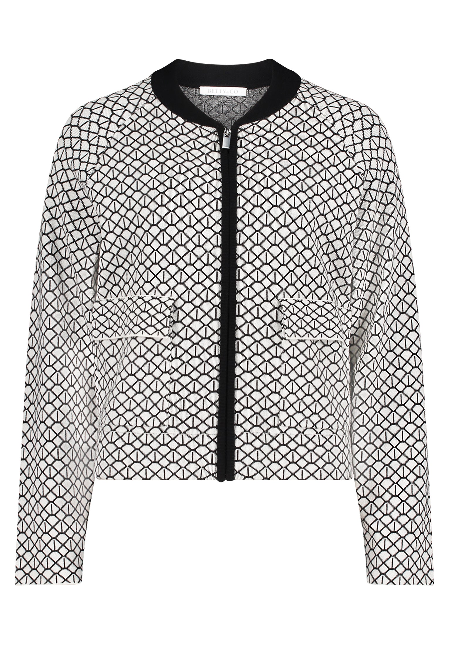 Betty & Co Damen Strickjacken Cream/Black