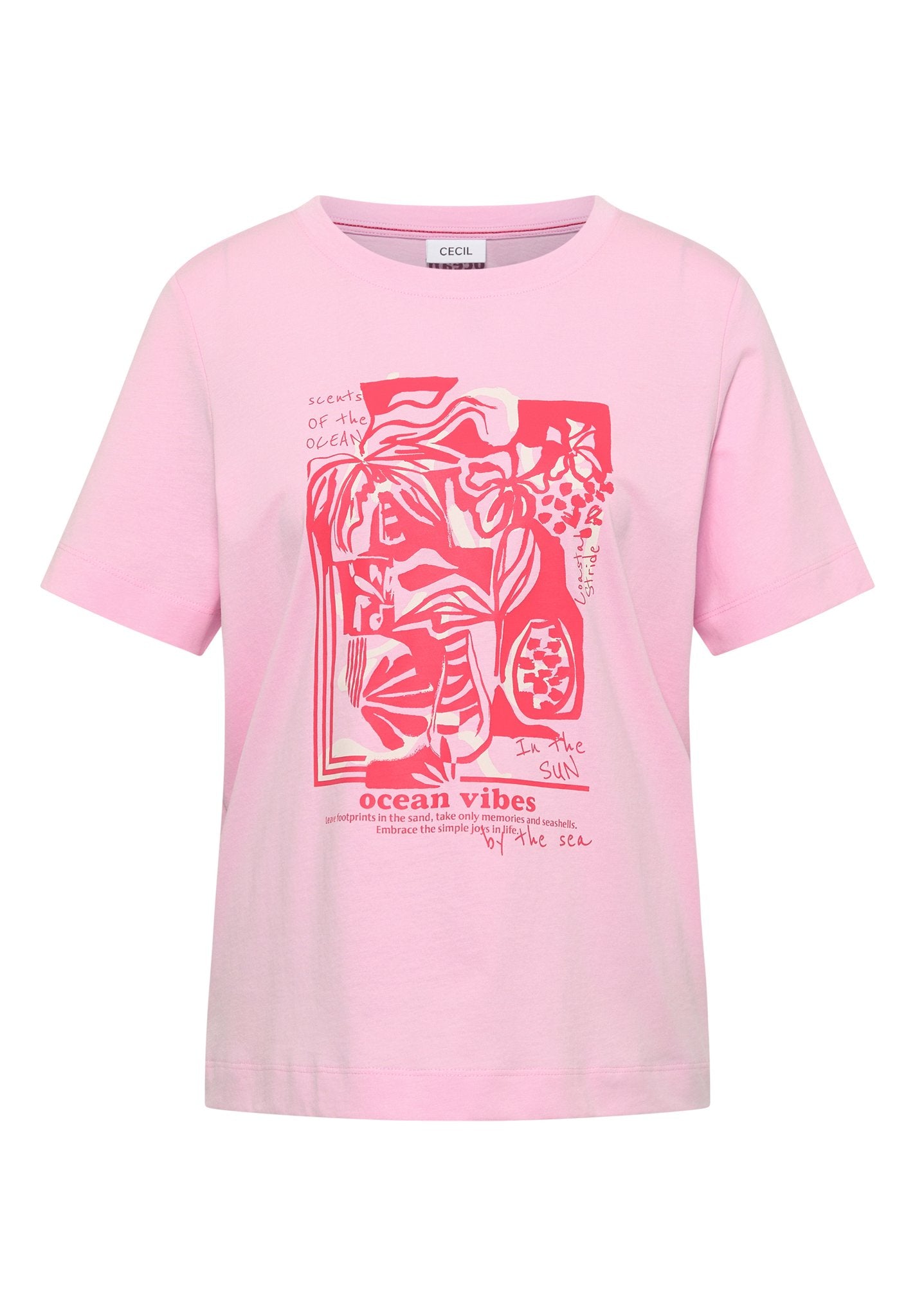 Cecil Damen T-Shirts Light Blu