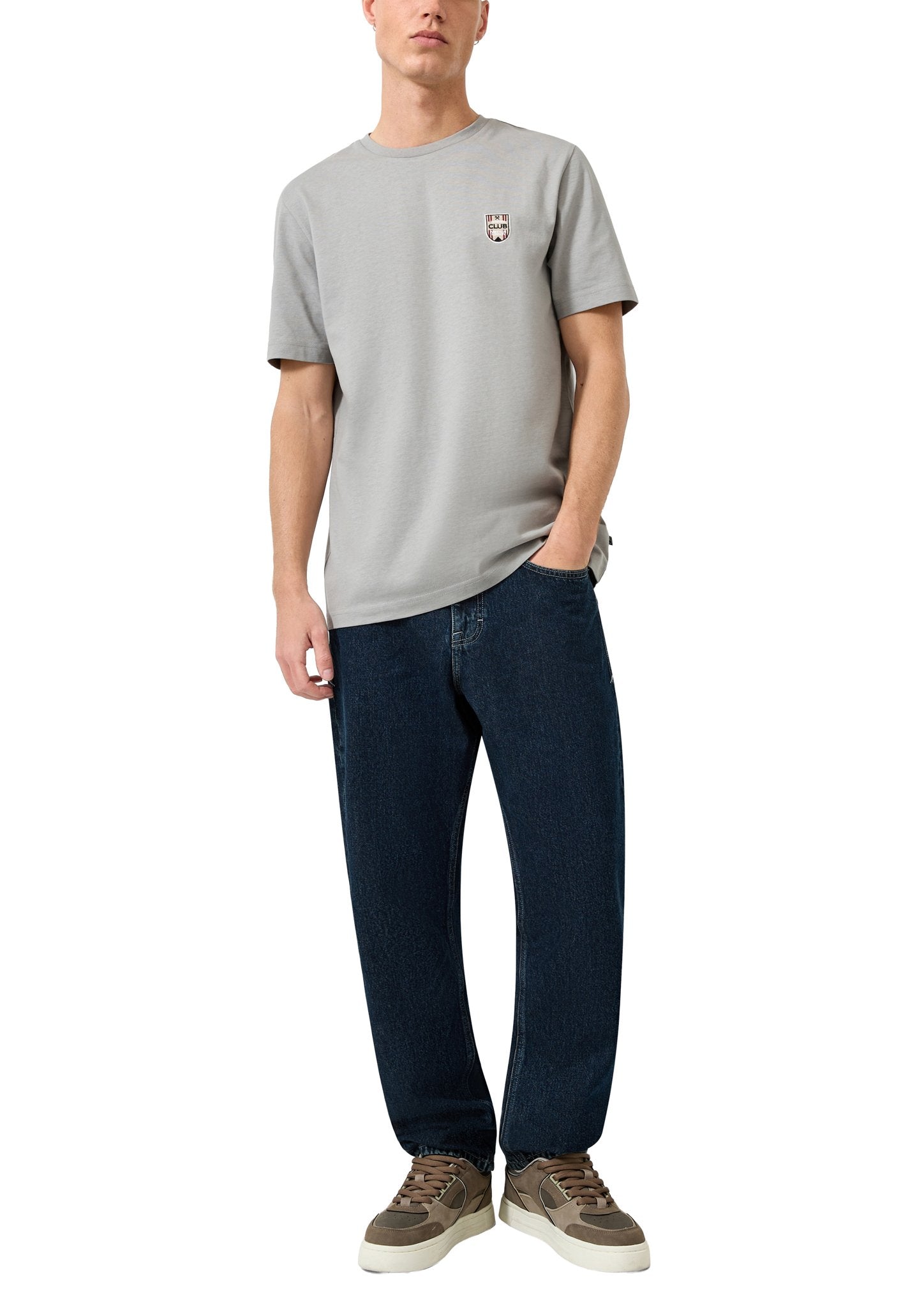 QS by S.Oliver Herren T-Shirts kurz  Grey/Black