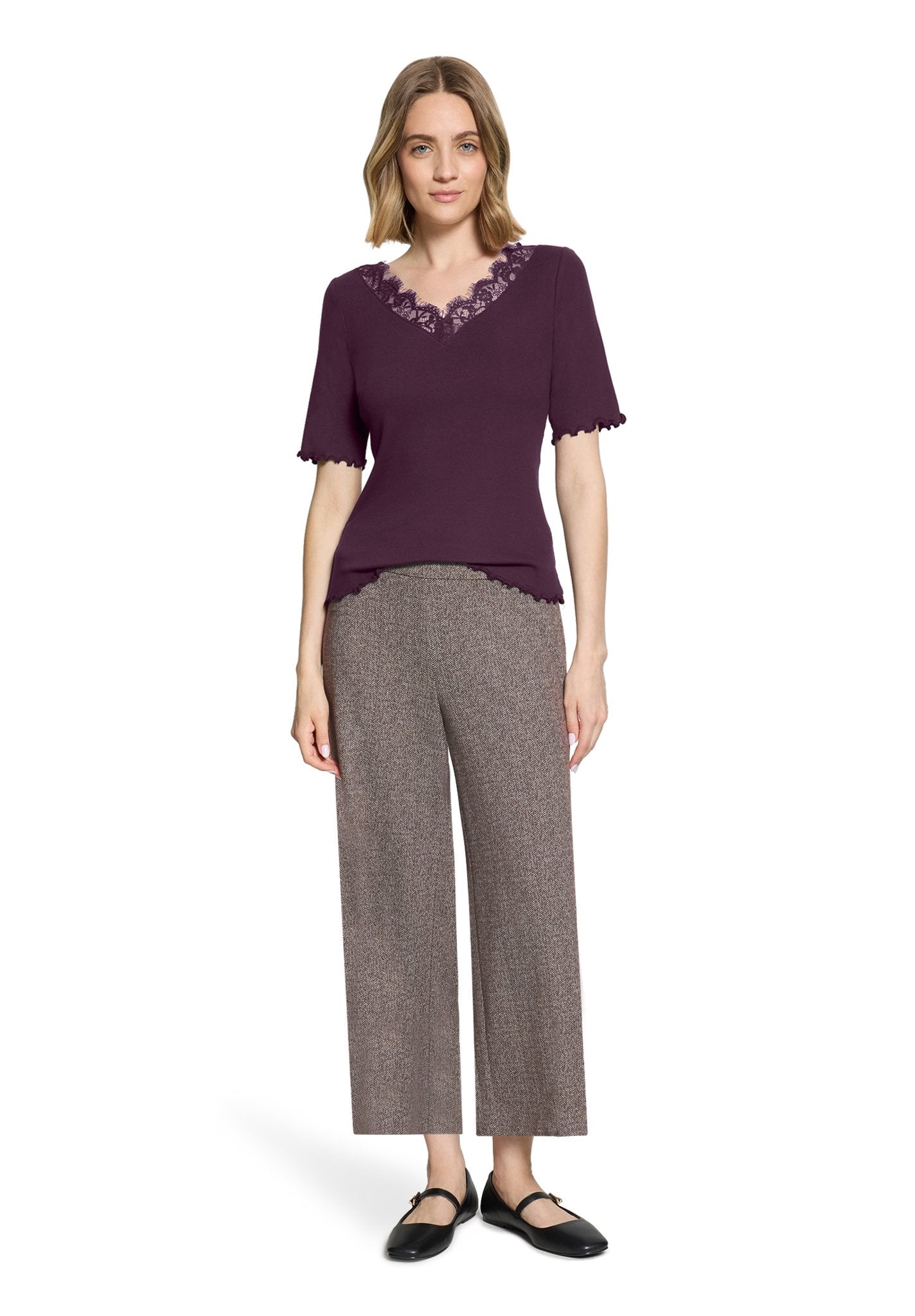 Cartoon Damen T-Shirts Dark Dahlia