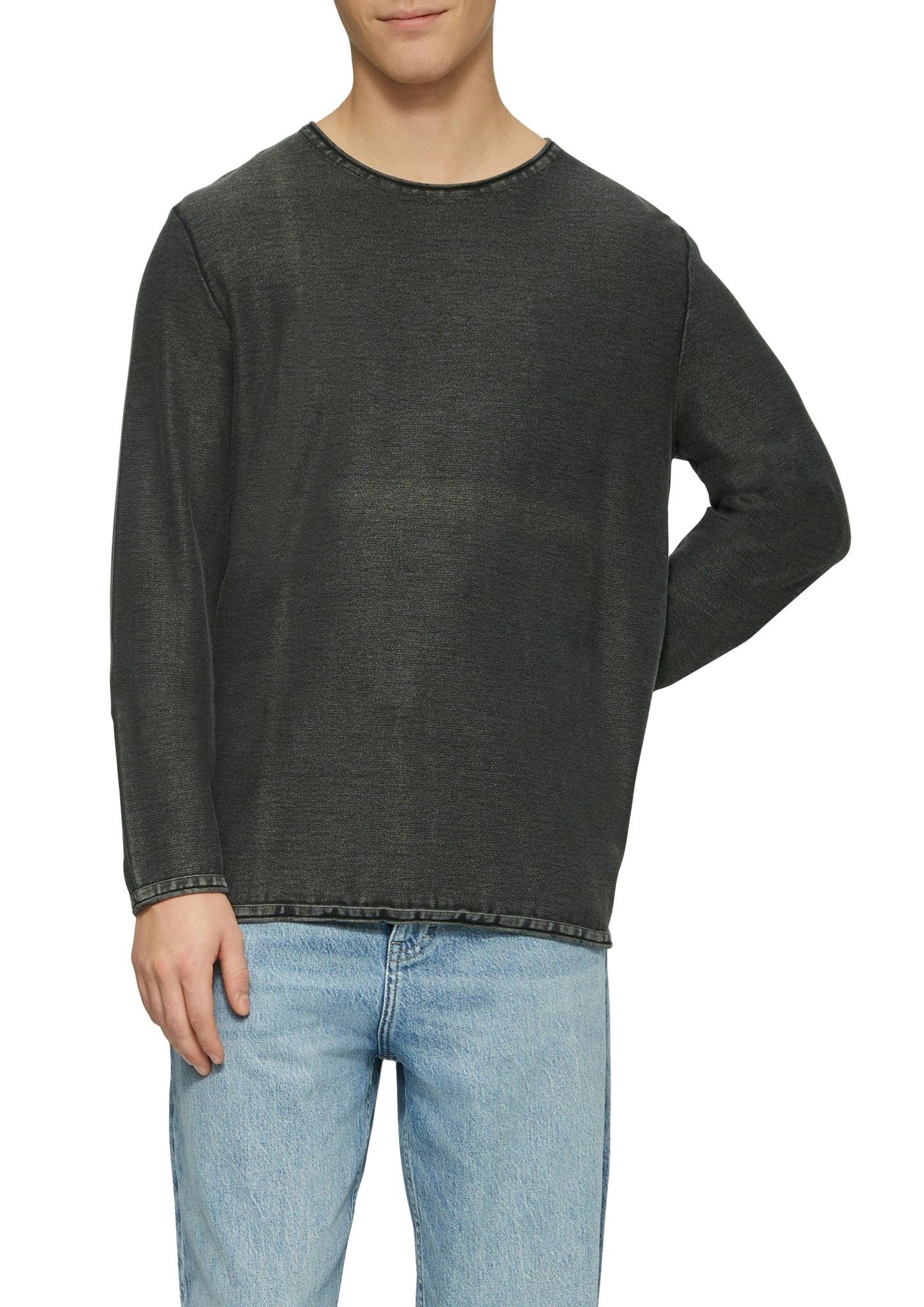 QS by S.Oliver Herren Pullover Grey/Black