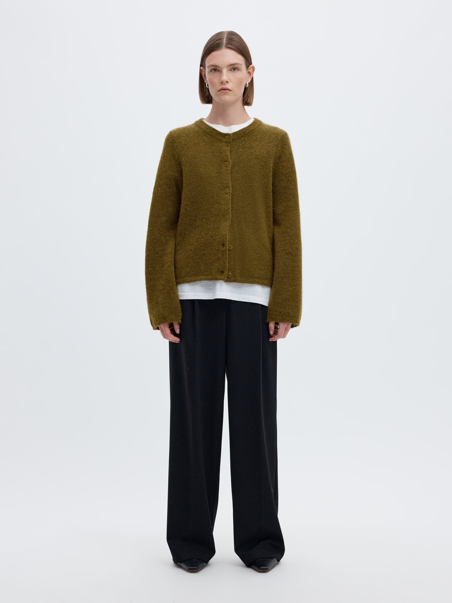 Selected Femme Damen Strickjacken Fir Green/Melan