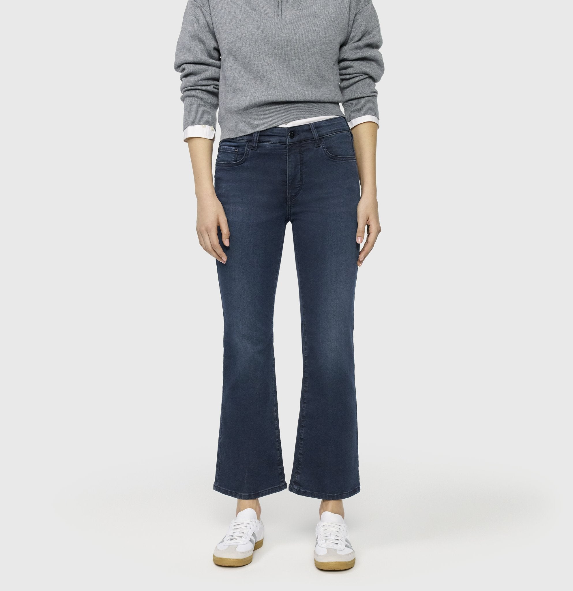 Mac Damen Jeans Blue Overdyed B