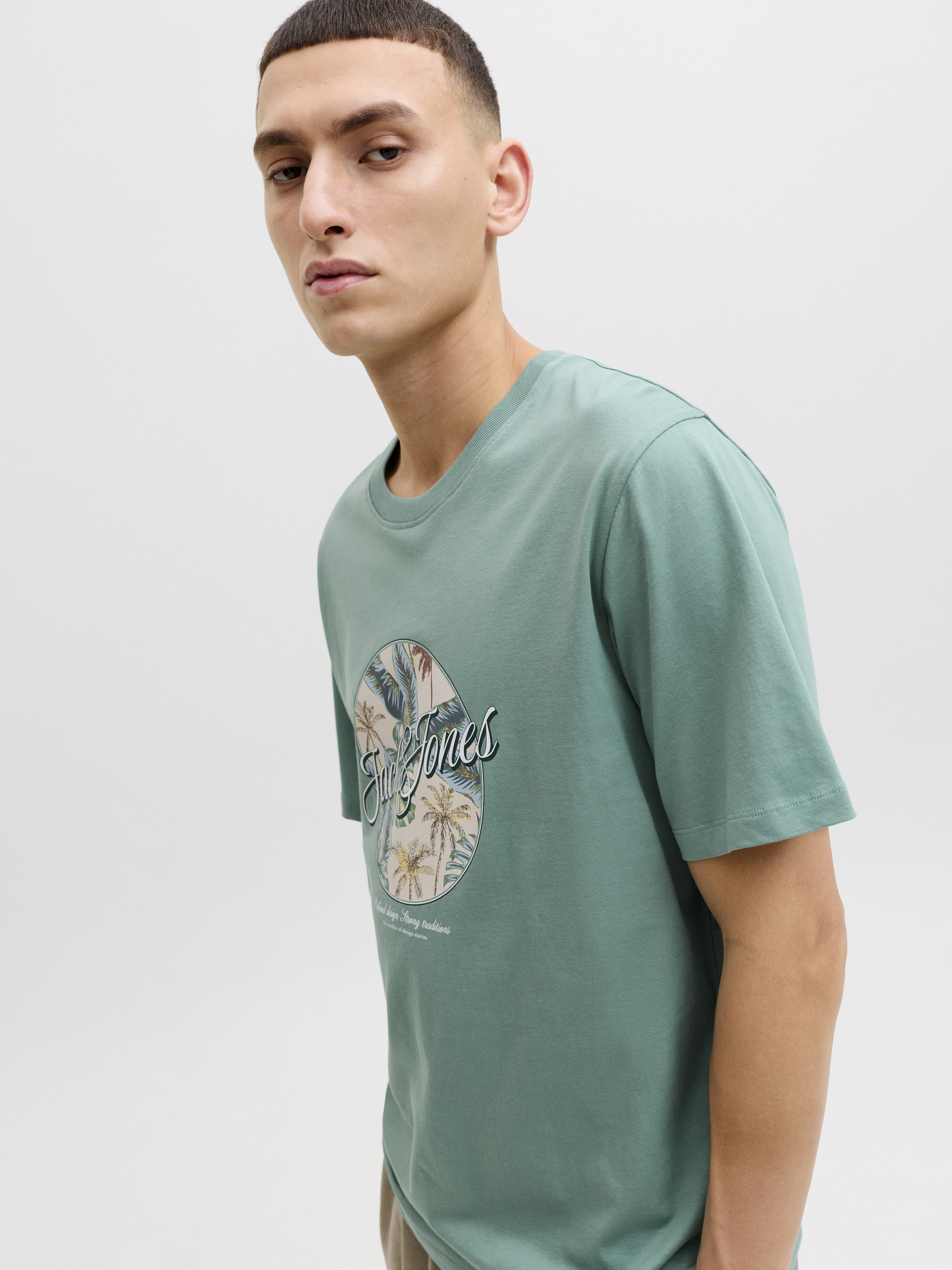 Jack & Jones Herren T-Shirts kurz Mineral Blue