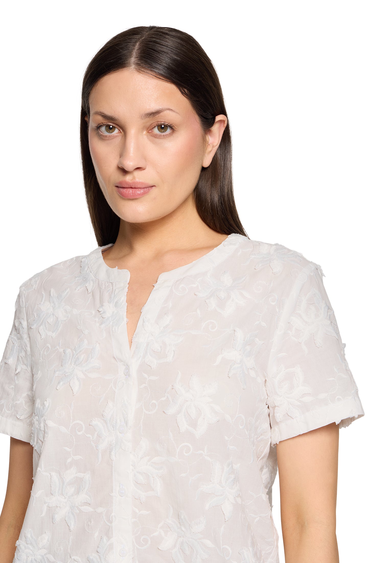 Betty & Co Damen Blusen kurz Bright White