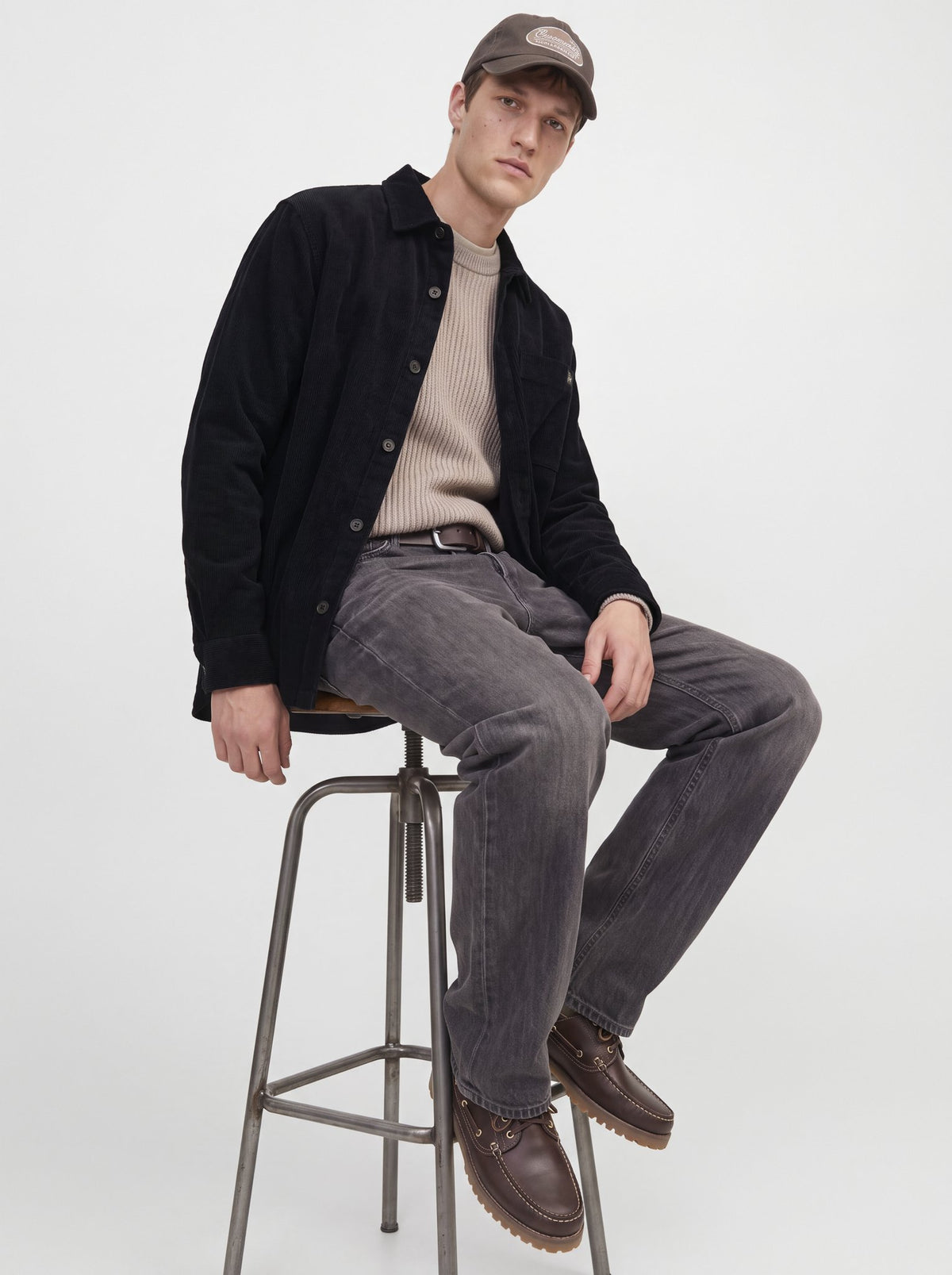 Jack & Jones Herren Hemden lang Black