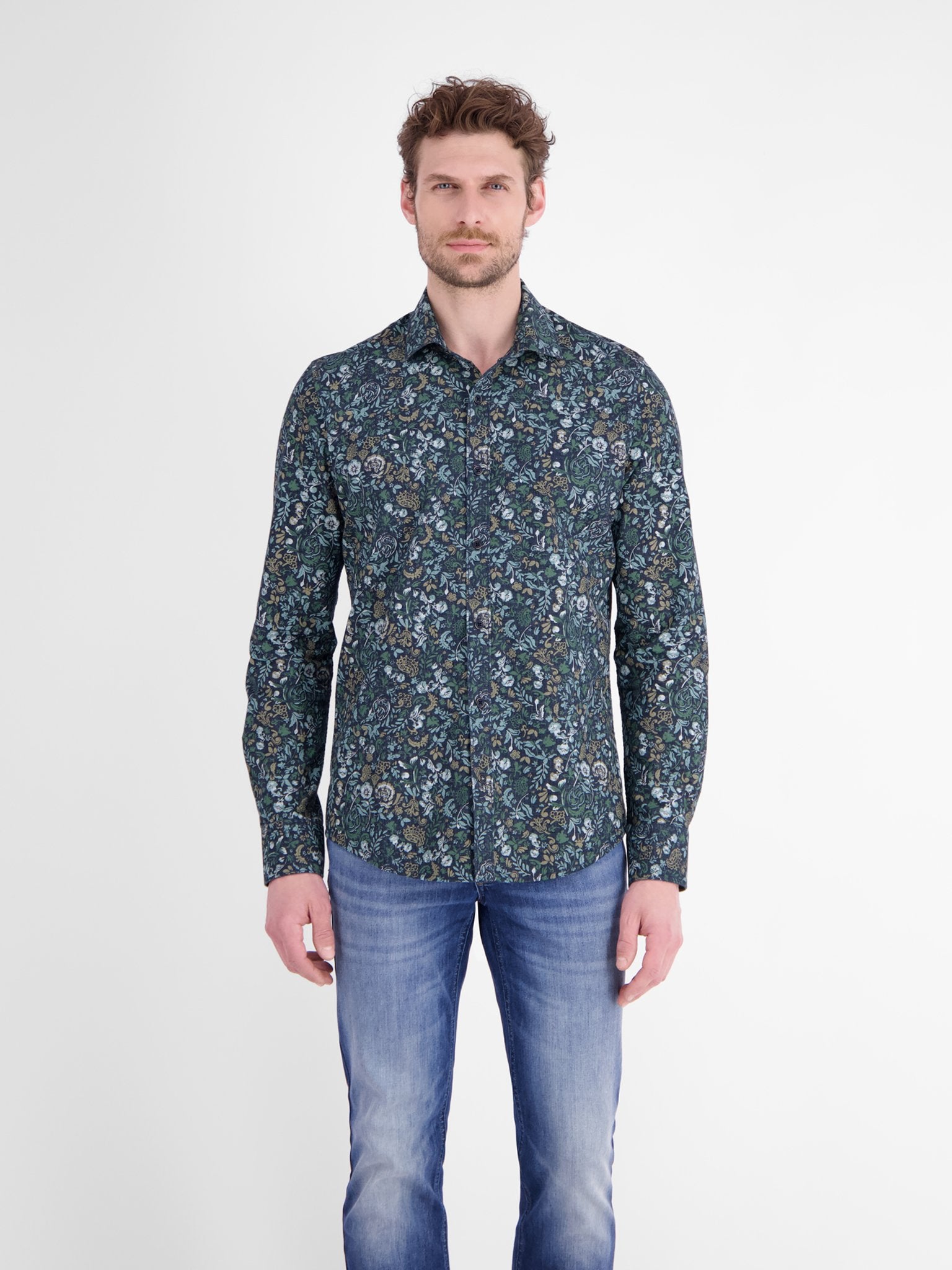Lerros Herren Hemden Storm Blue