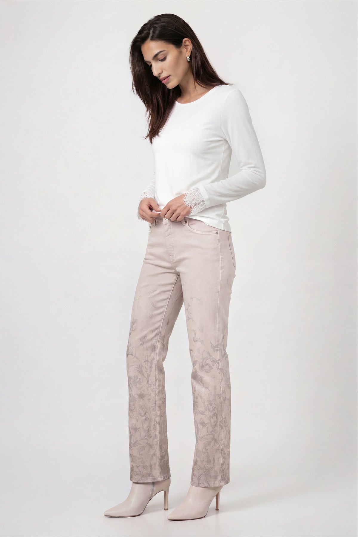 Monari Damen T-Shirts  Off-White