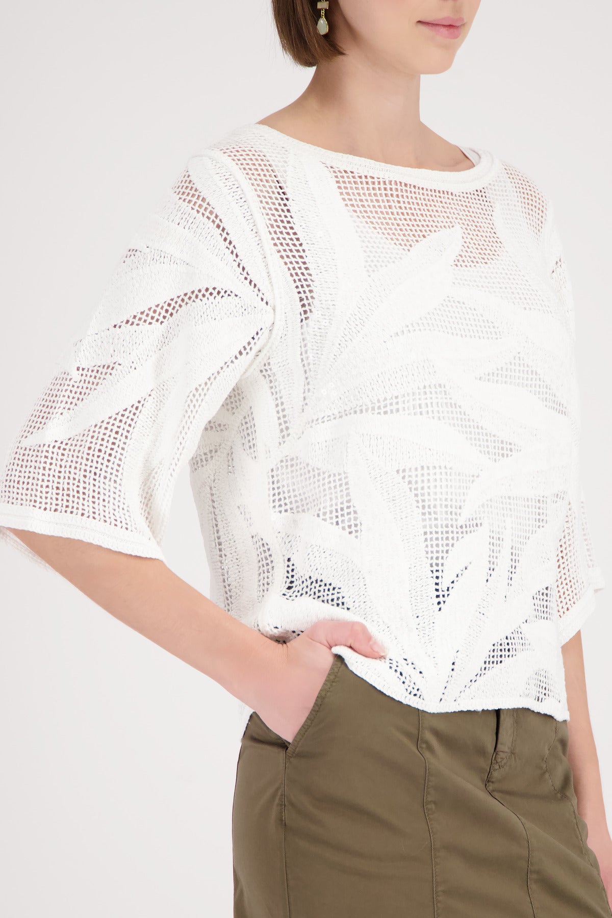 Monari Damen Pullover Cream